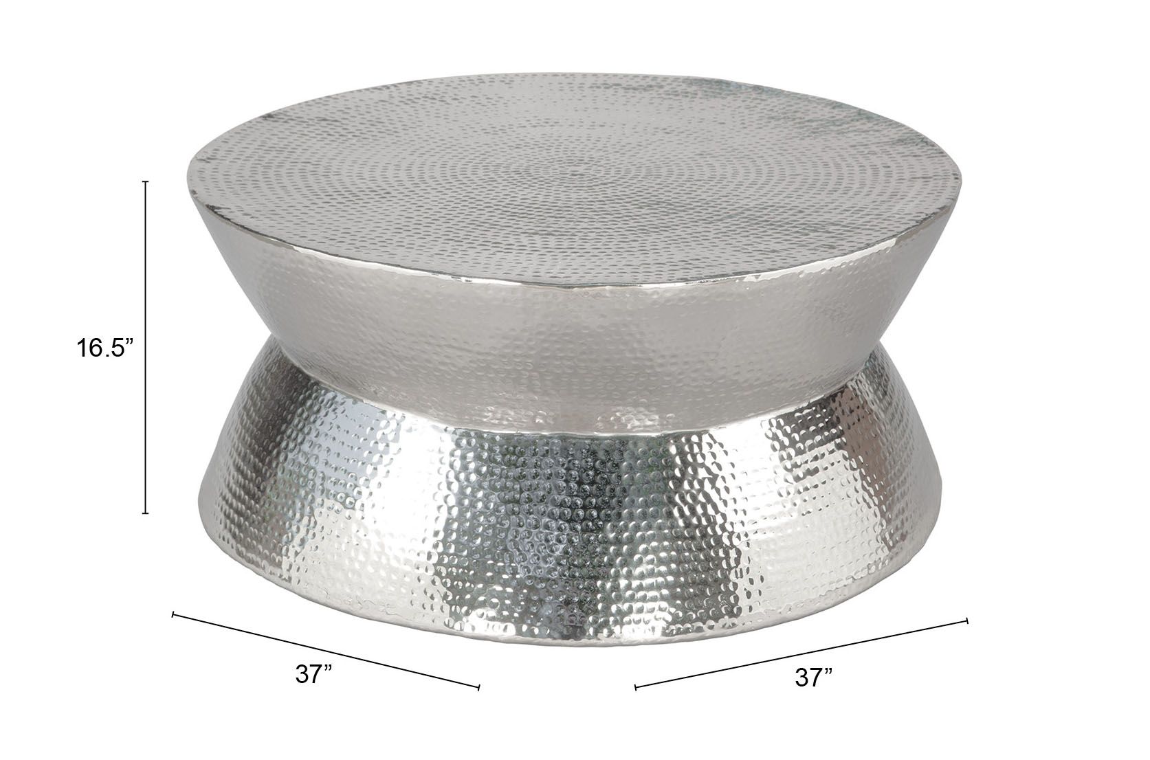 Madryn Round Aluminum Coffee Table