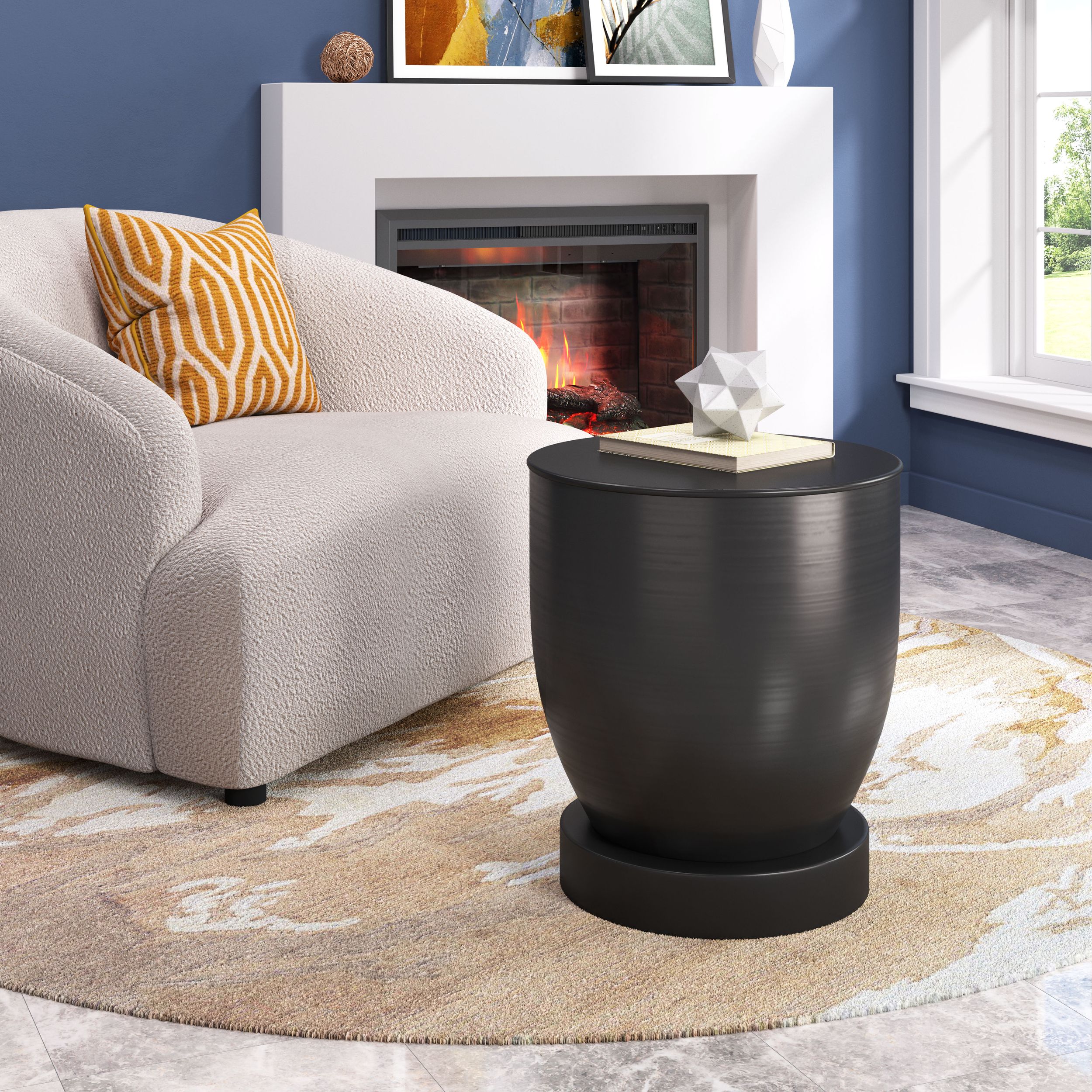 Baku Round Iron Side Table