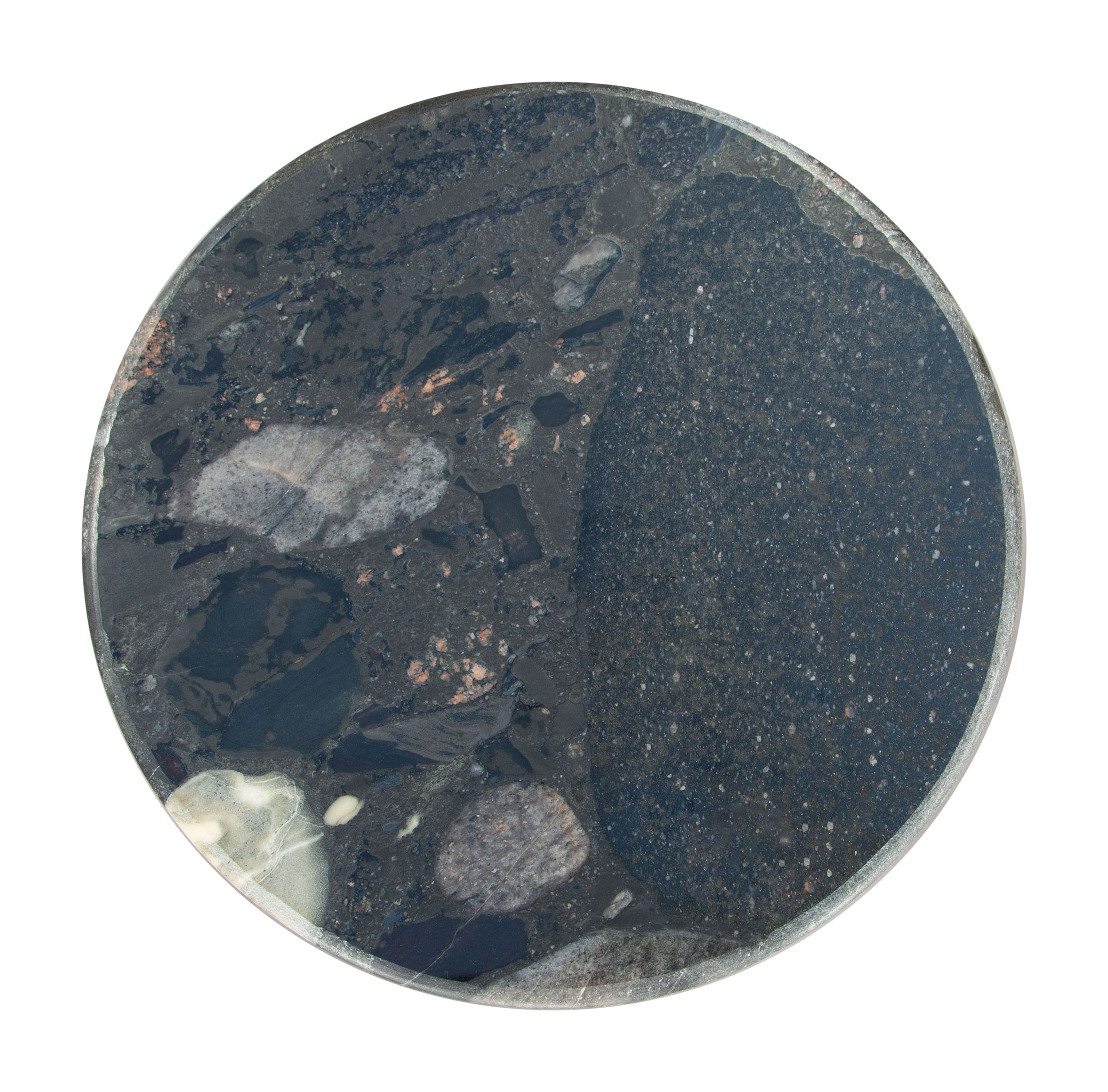 Luxor Round Marble/Iron Drink Table