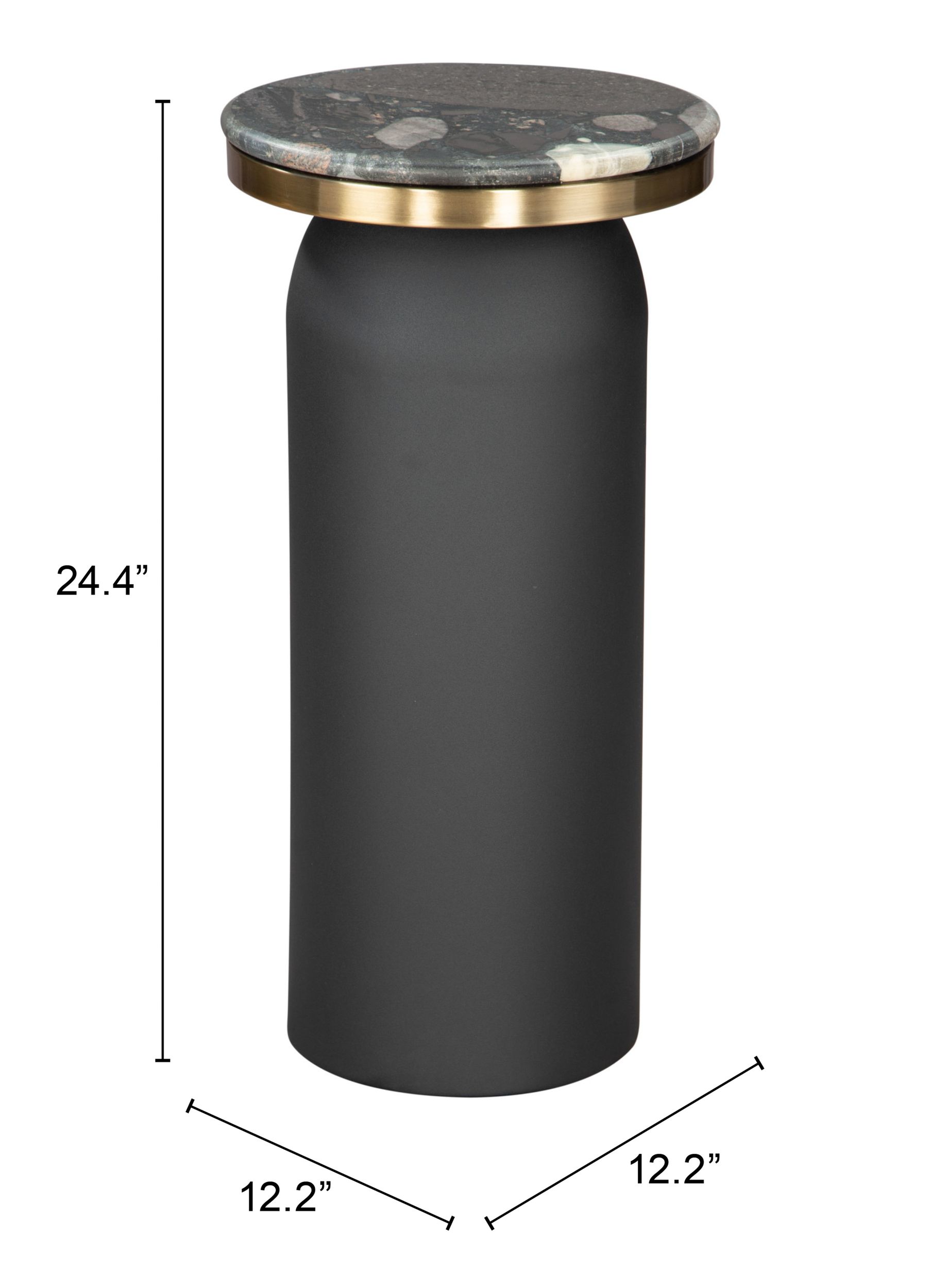 Luxor Round Marble/Iron Drink Table