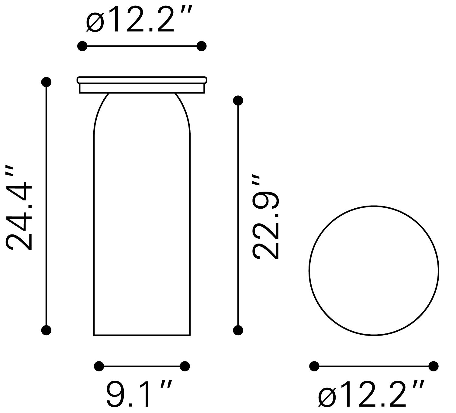 Luxor Round Marble/Iron Drink Table