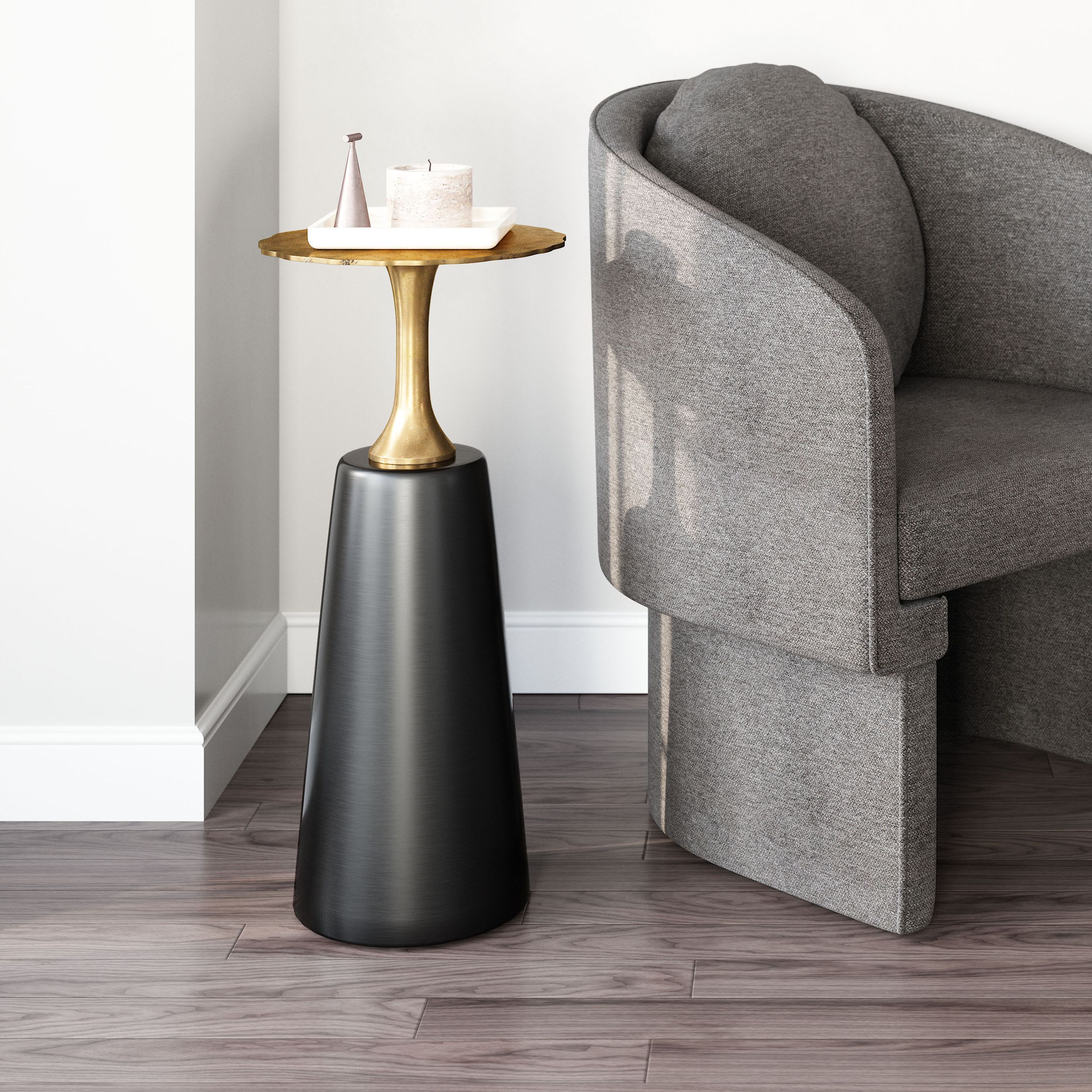 Chenai Round Aluminum/Iron Drink Table