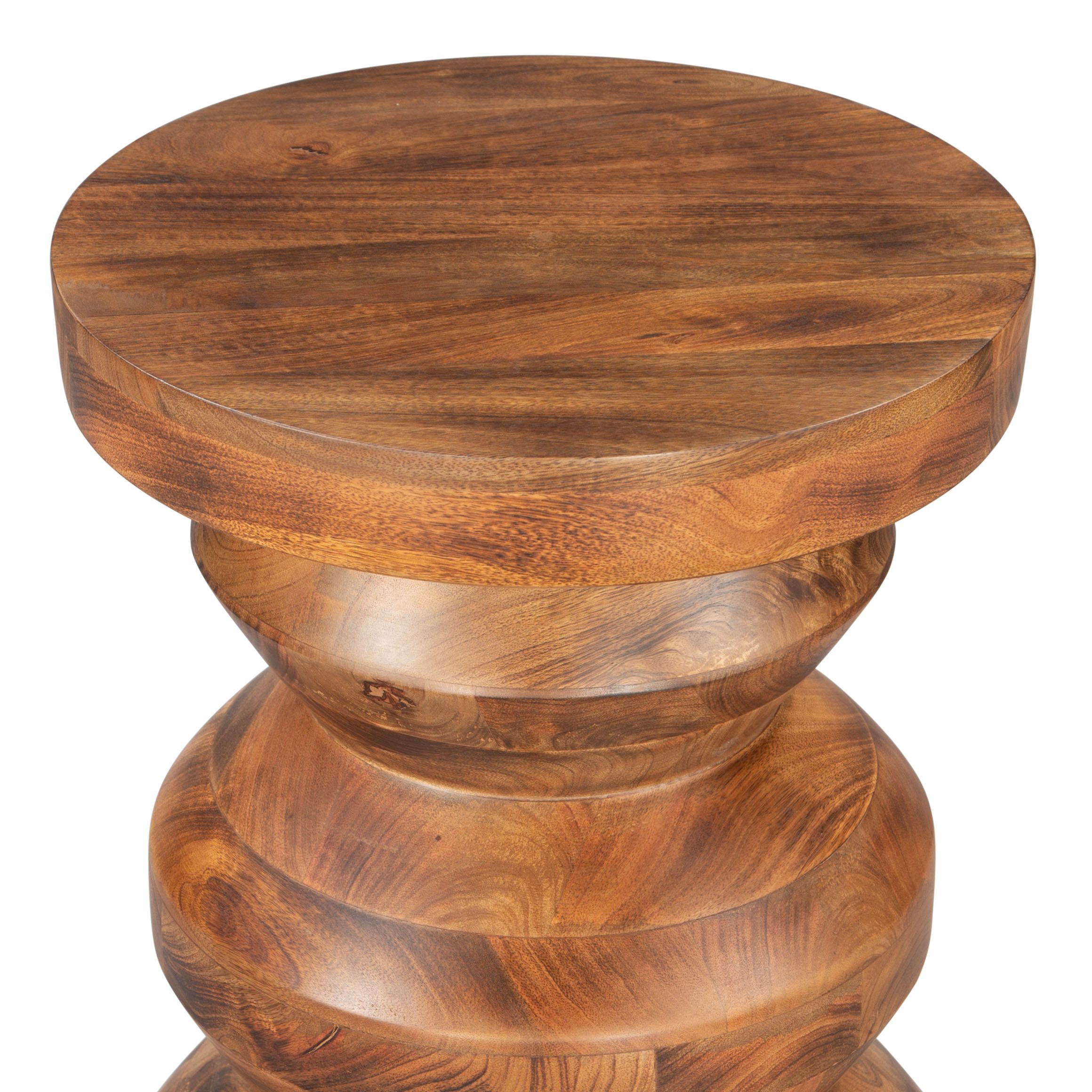 Kerala Round Wood Side Table