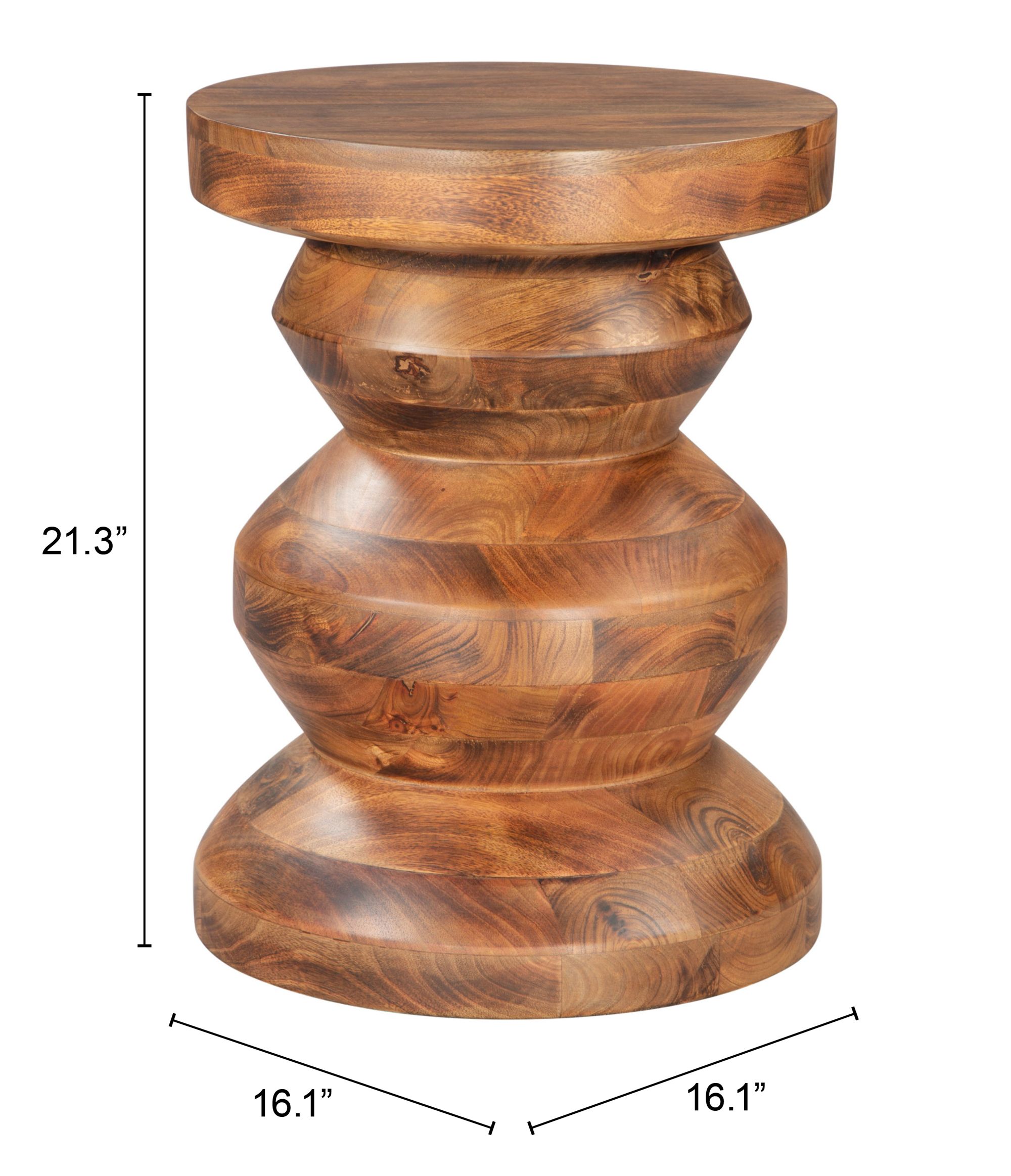 Kerala Round Wood Side Table