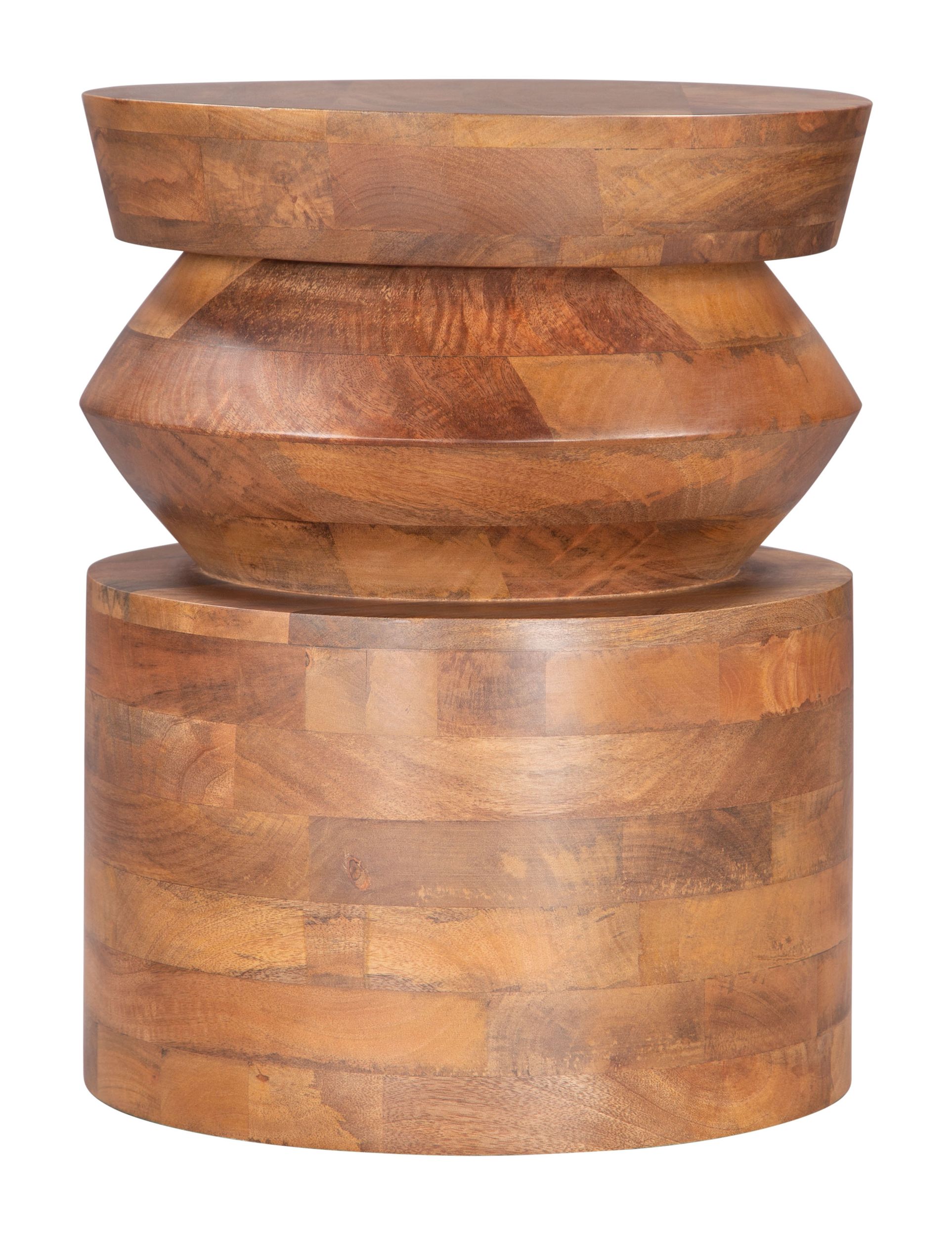 Kollam Round Wood Side Table