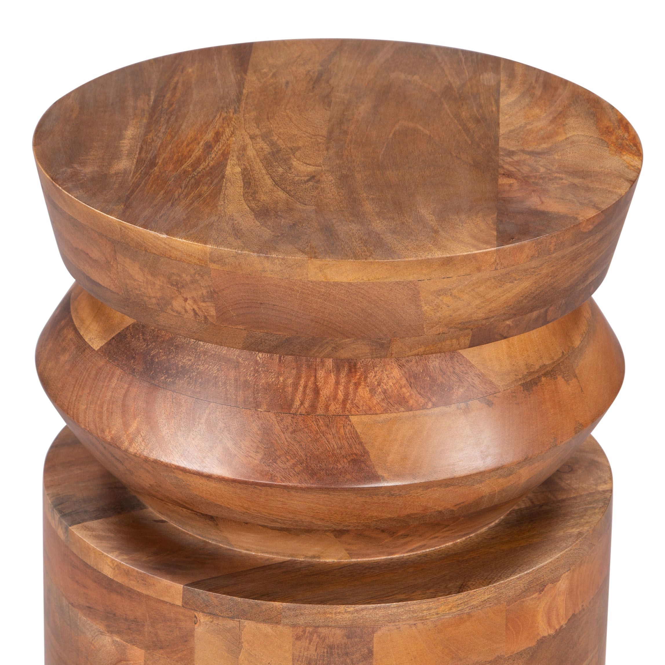 Kollam Round Wood Side Table
