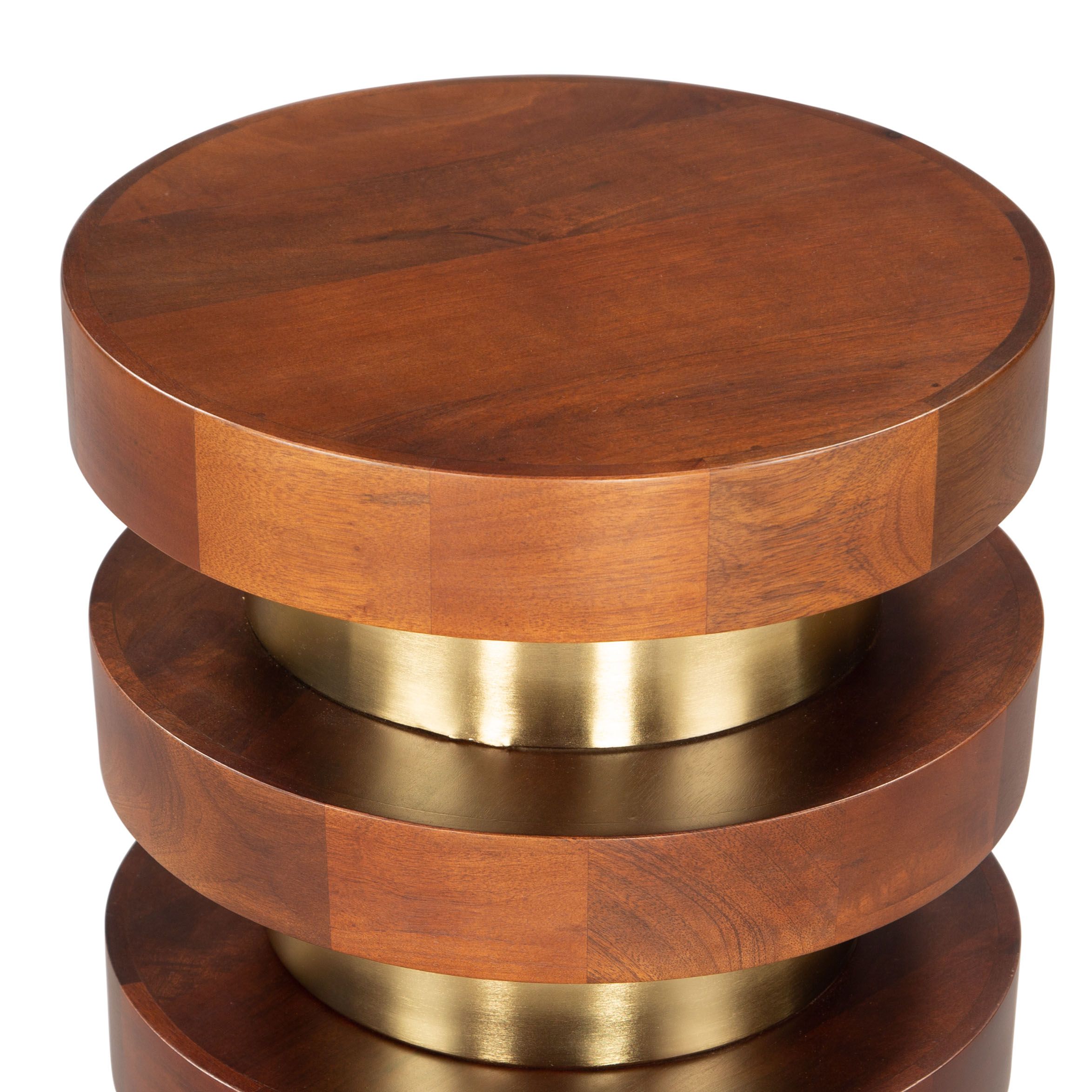 Marigot Round Wood/Iron Side Table