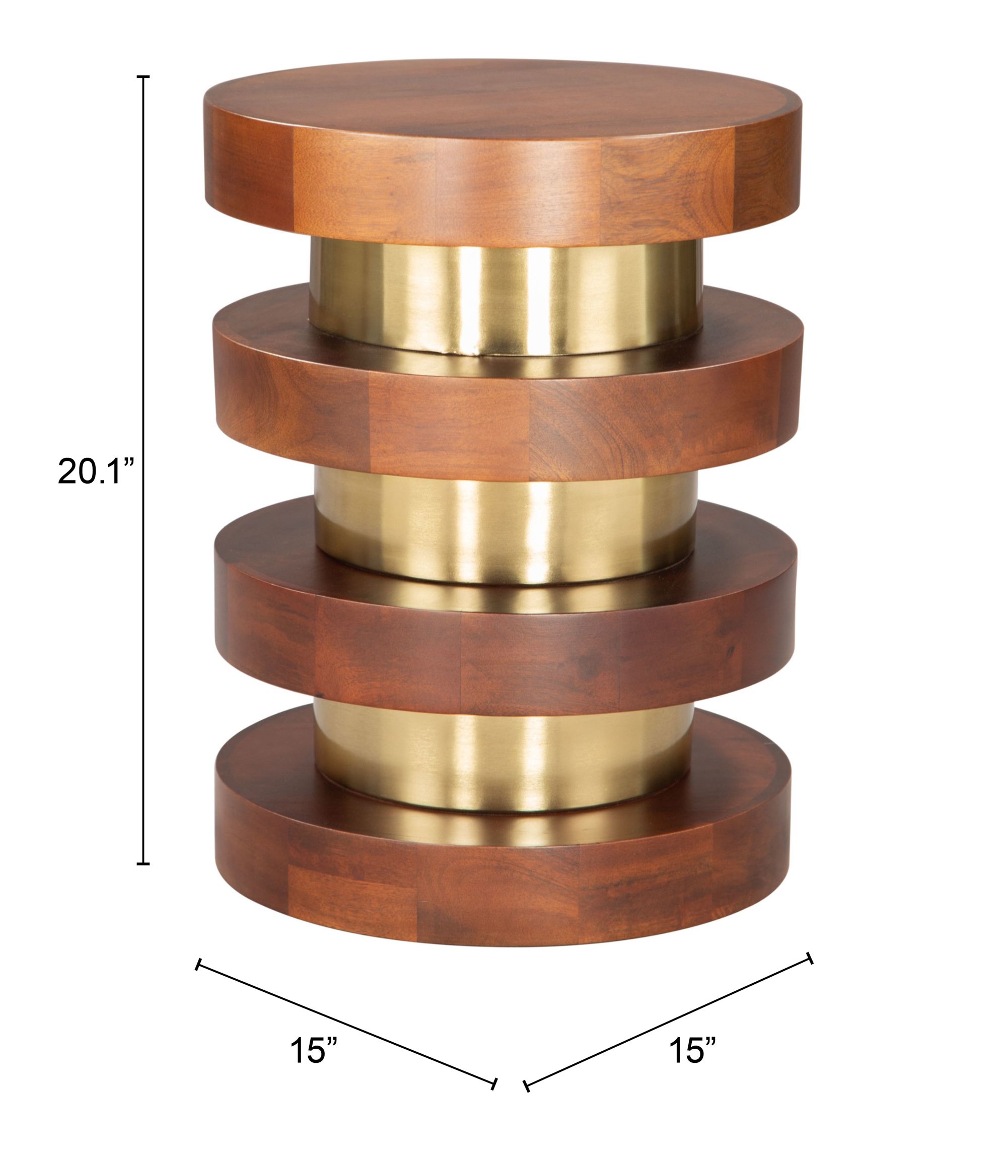 Marigot Round Wood/Iron Side Table