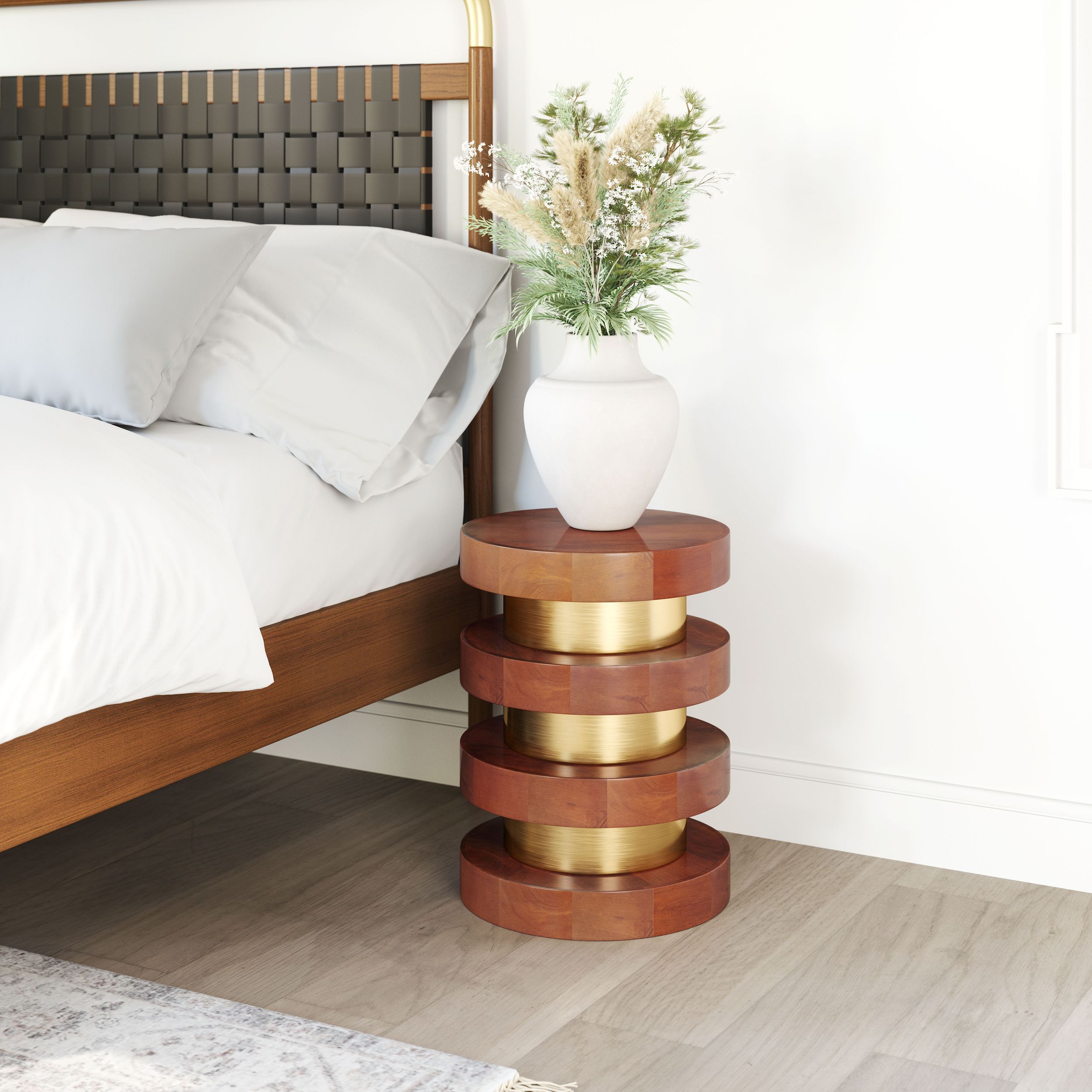 Marigot Round Wood/Iron Side Table