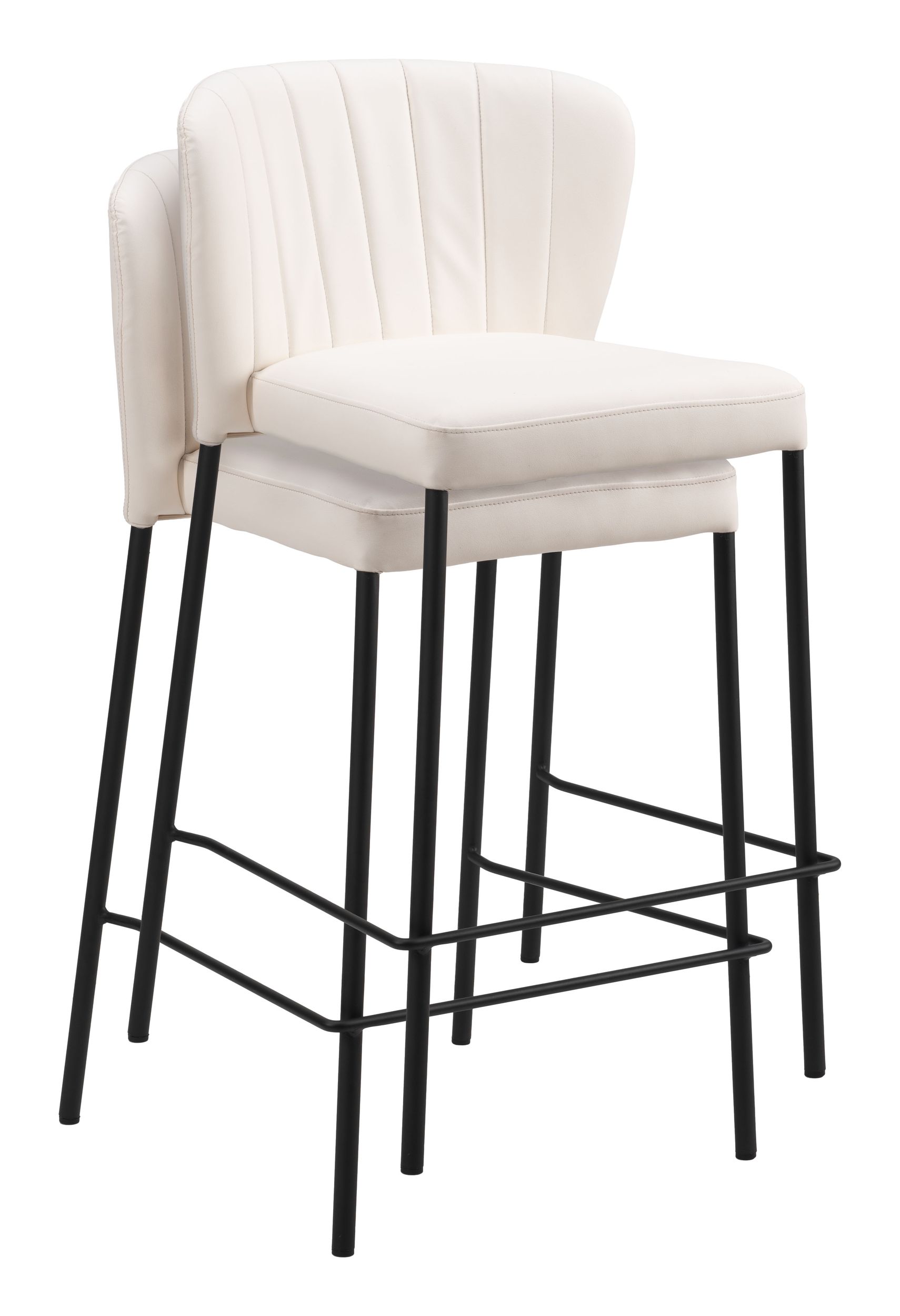 Linz Faux Leather/Steel Counter Stool