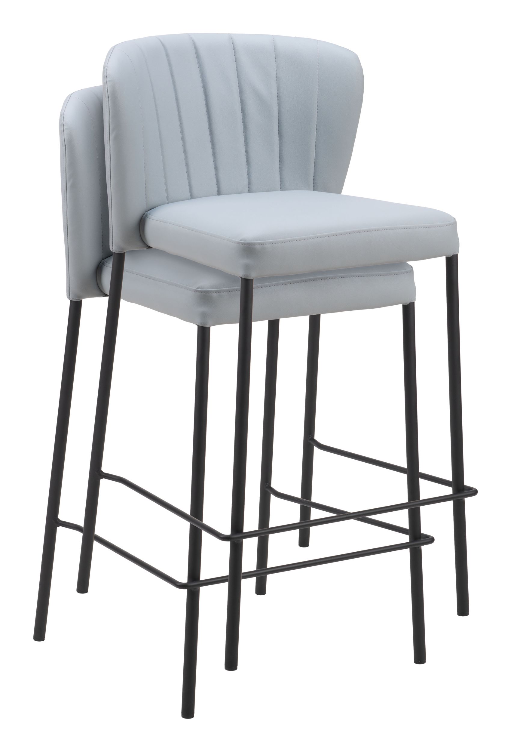 Linz Faux Leather/Steel Counter Stool