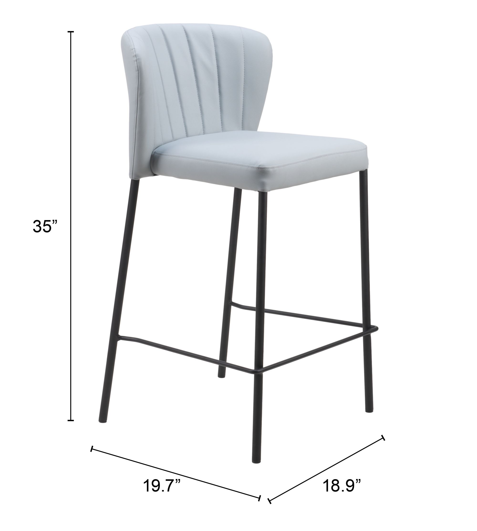 Linz Faux Leather/Steel Counter Stool