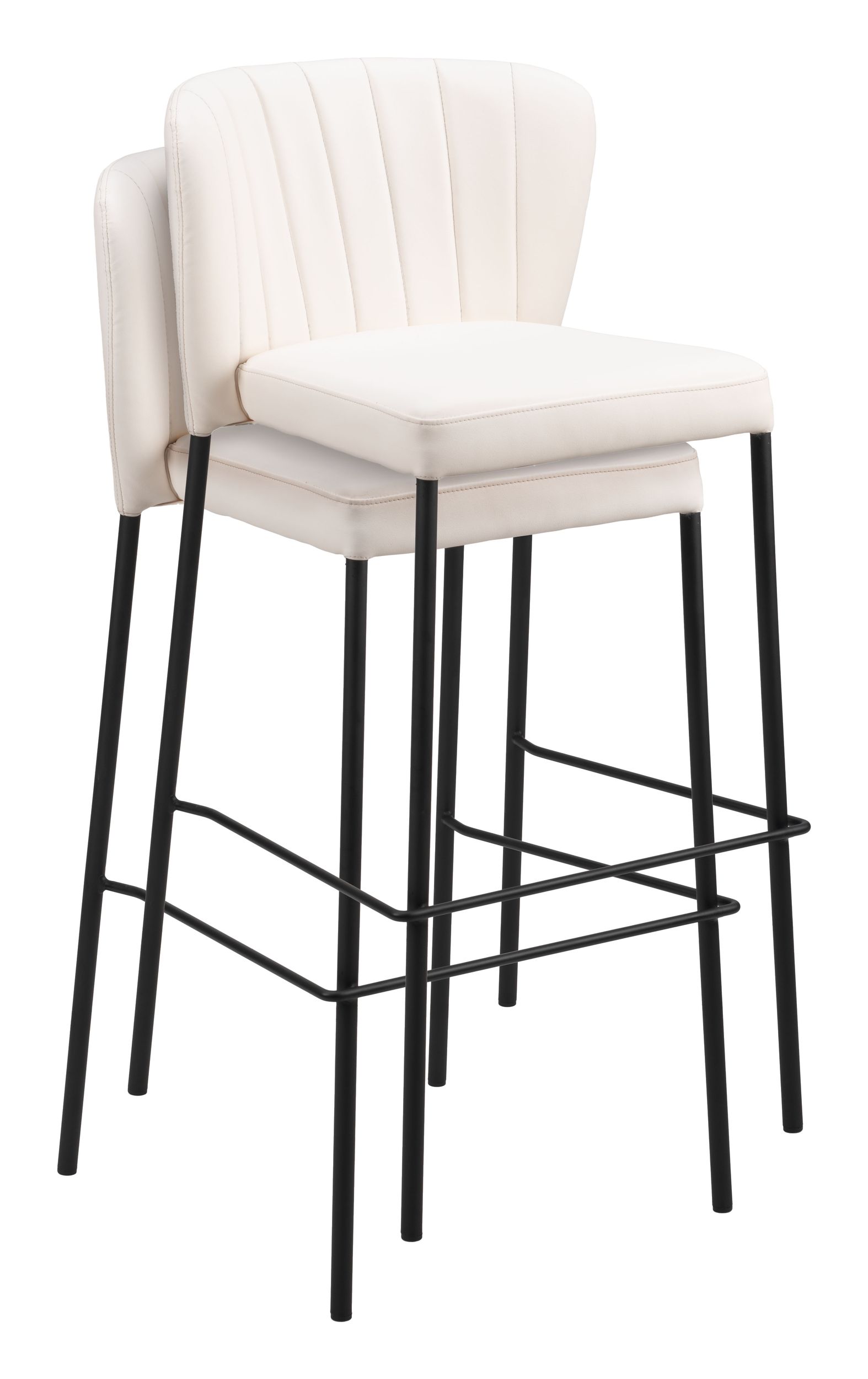 Linz Faux Leather/Steel Barstool