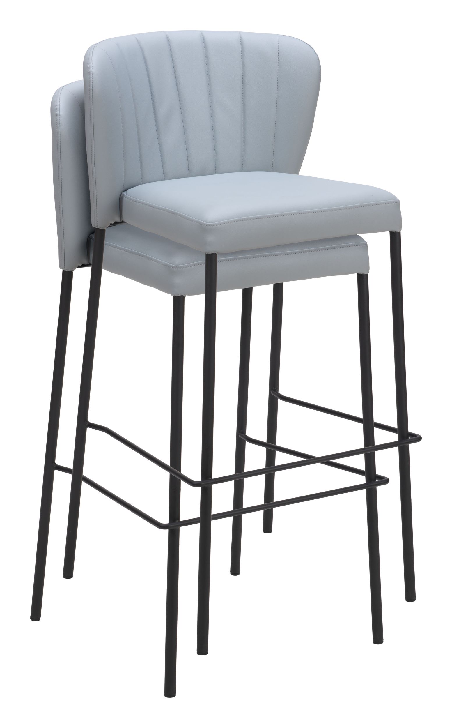 Linz Faux Leather/Steel Barstool