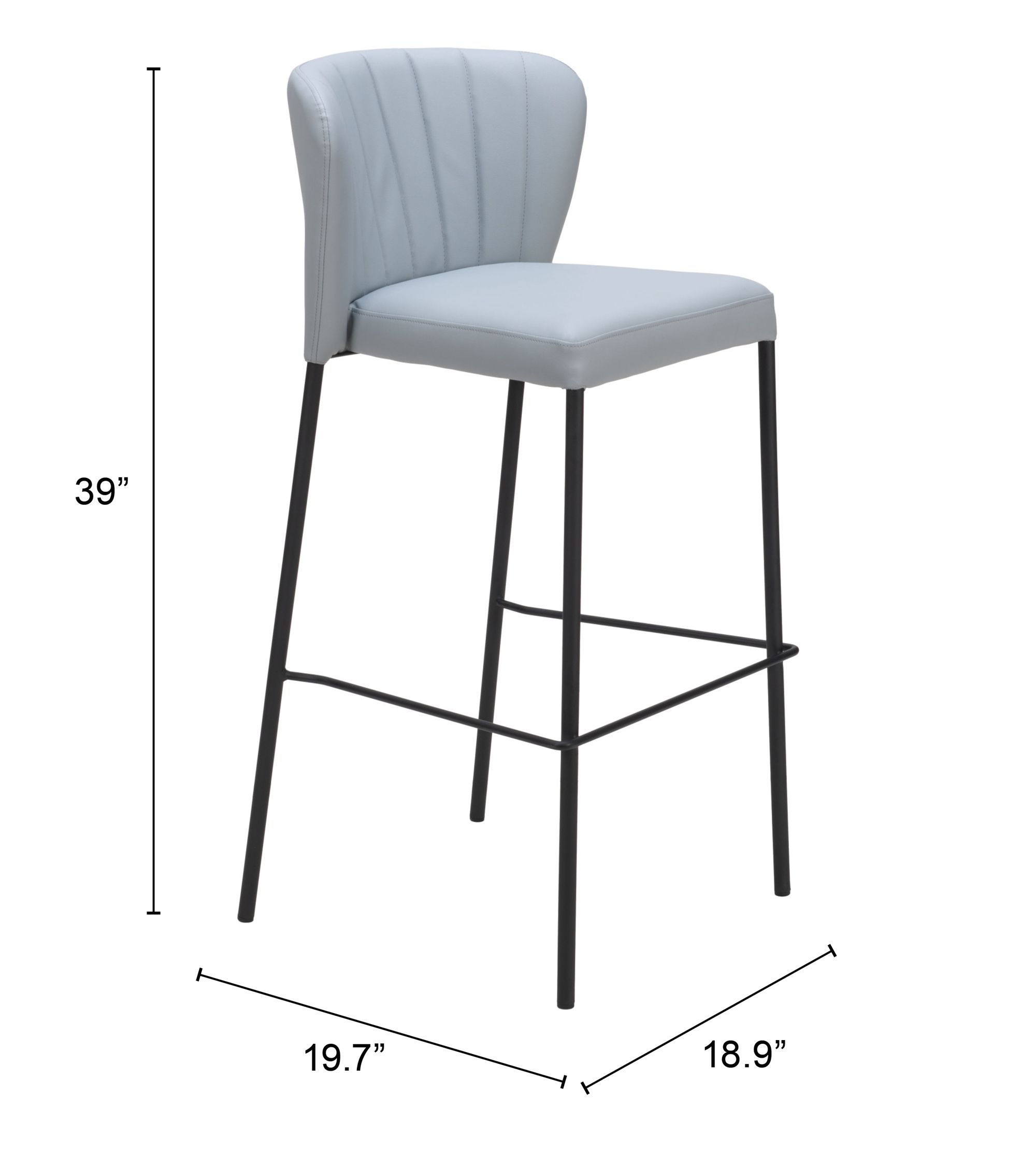 Linz Faux Leather/Steel Barstool