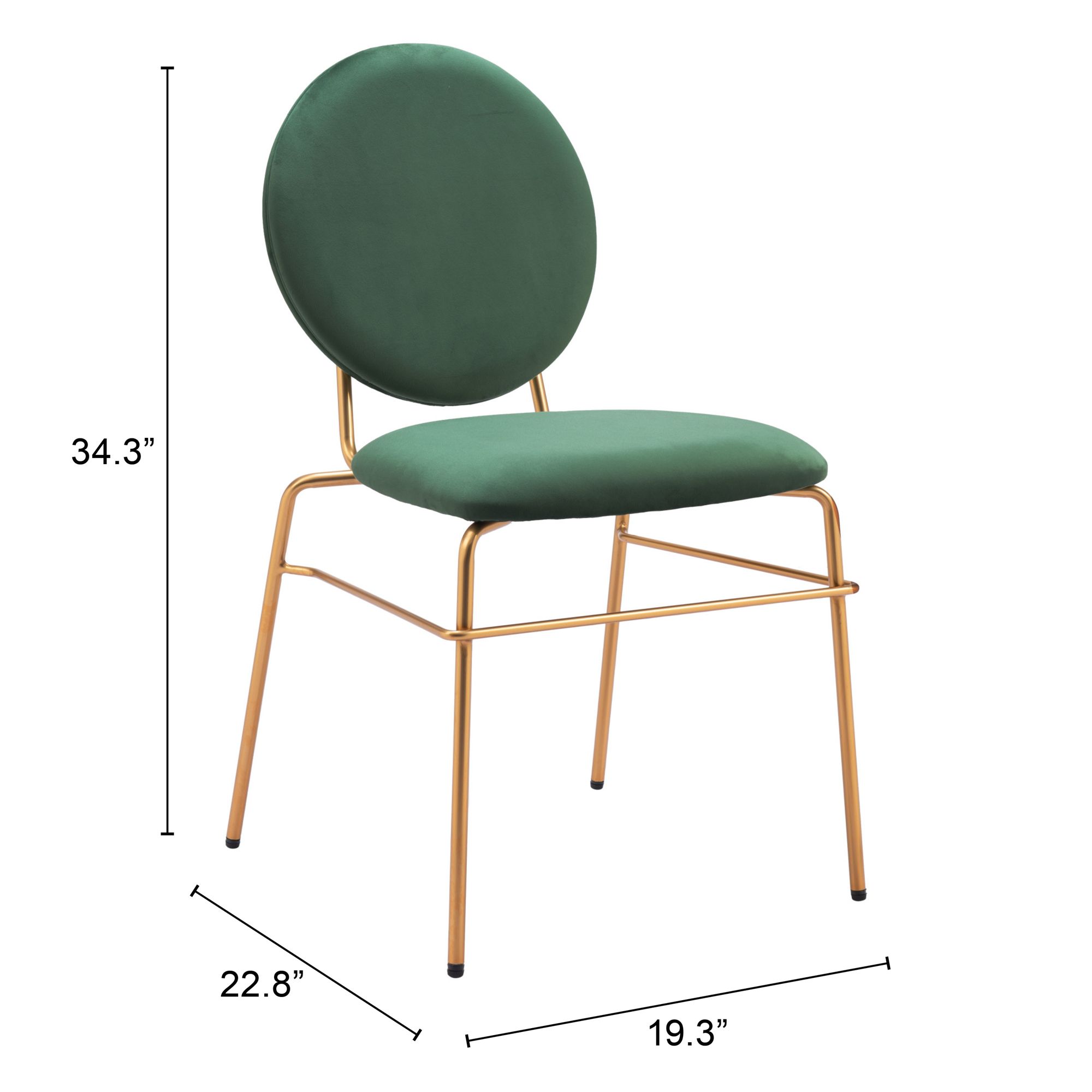 Odessa Velvet/Steel Dining Chair