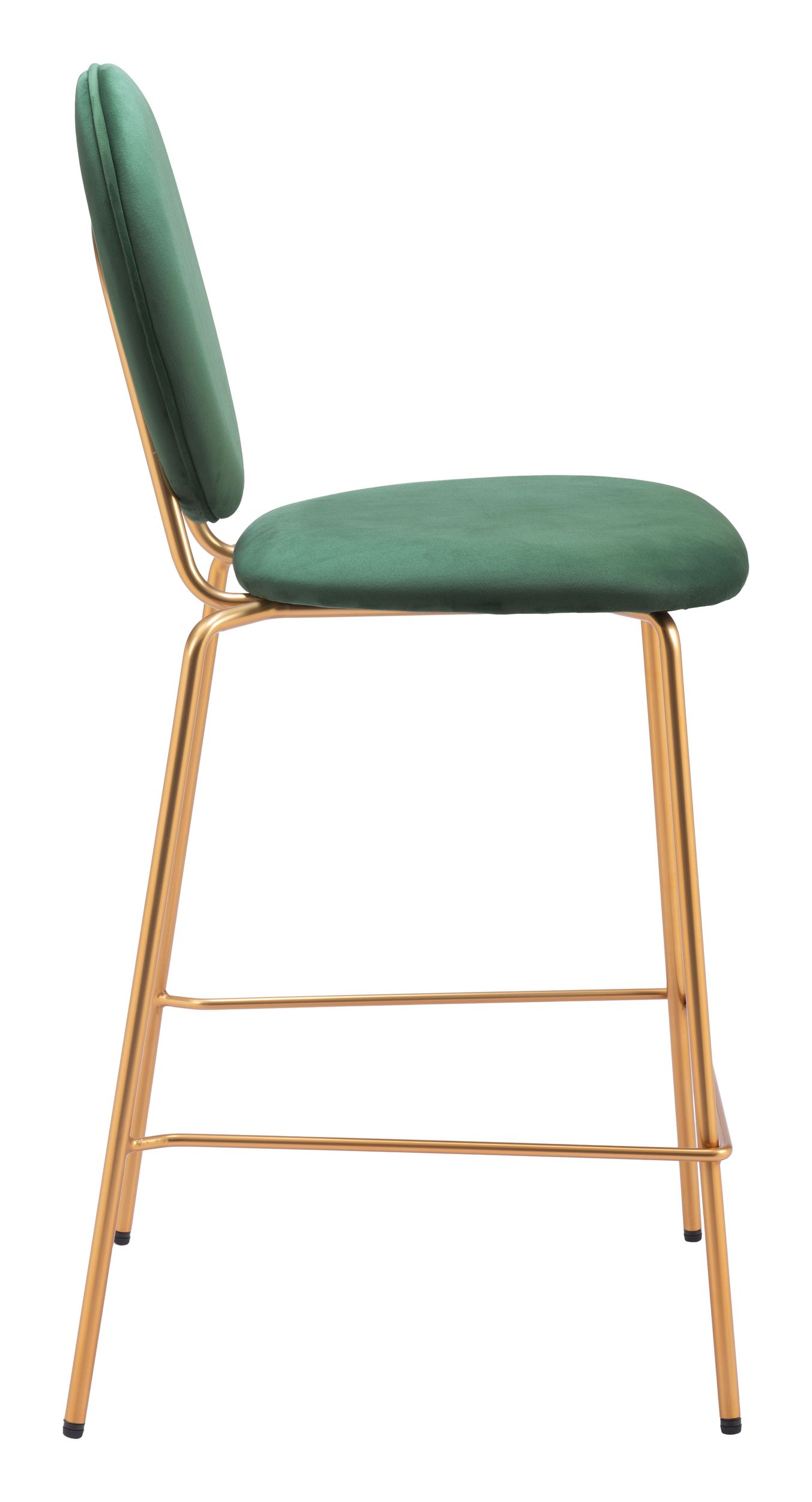 Odessa Velvet/Steel Counter Stool