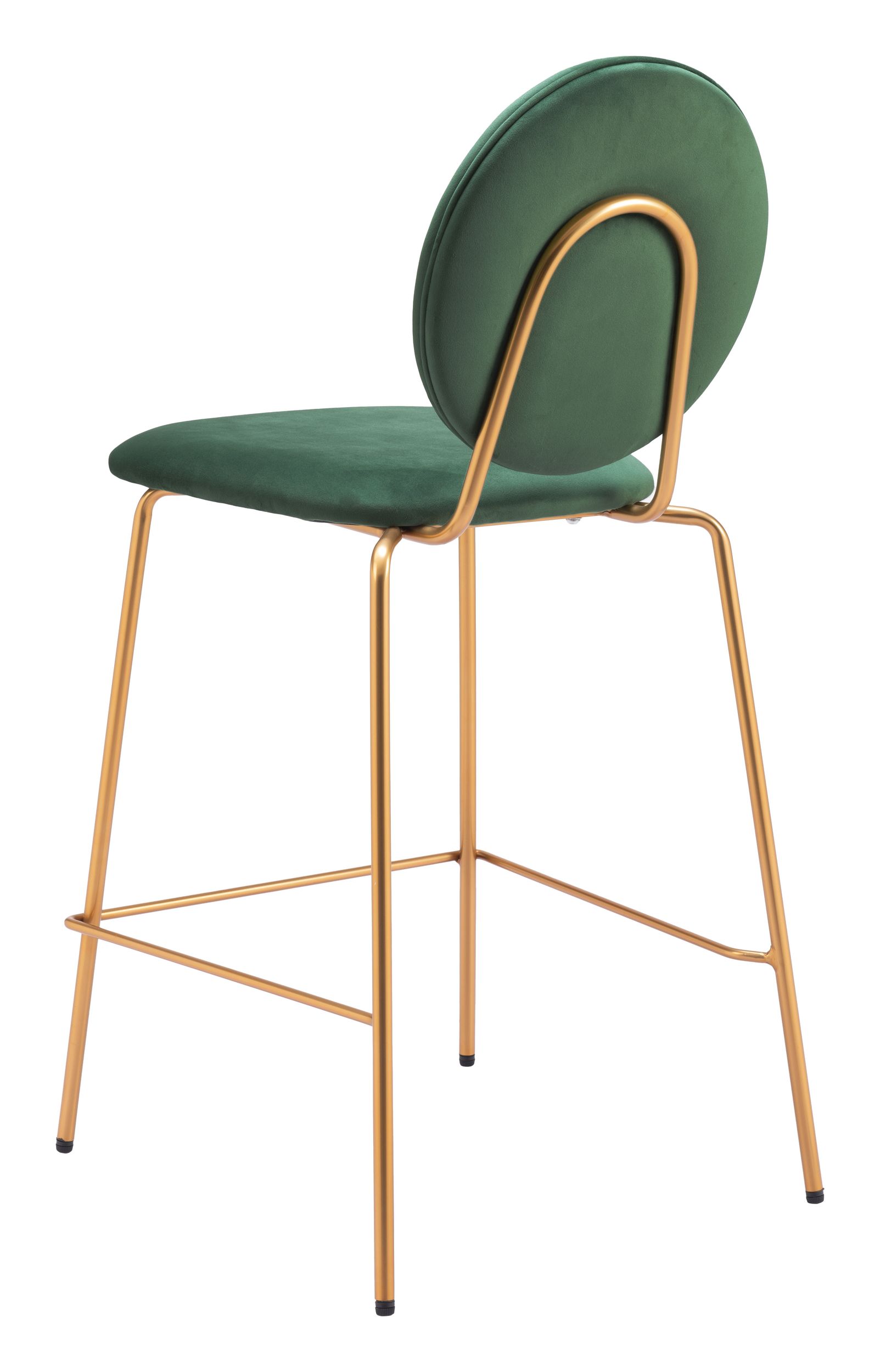Odessa Velvet/Steel Counter Stool