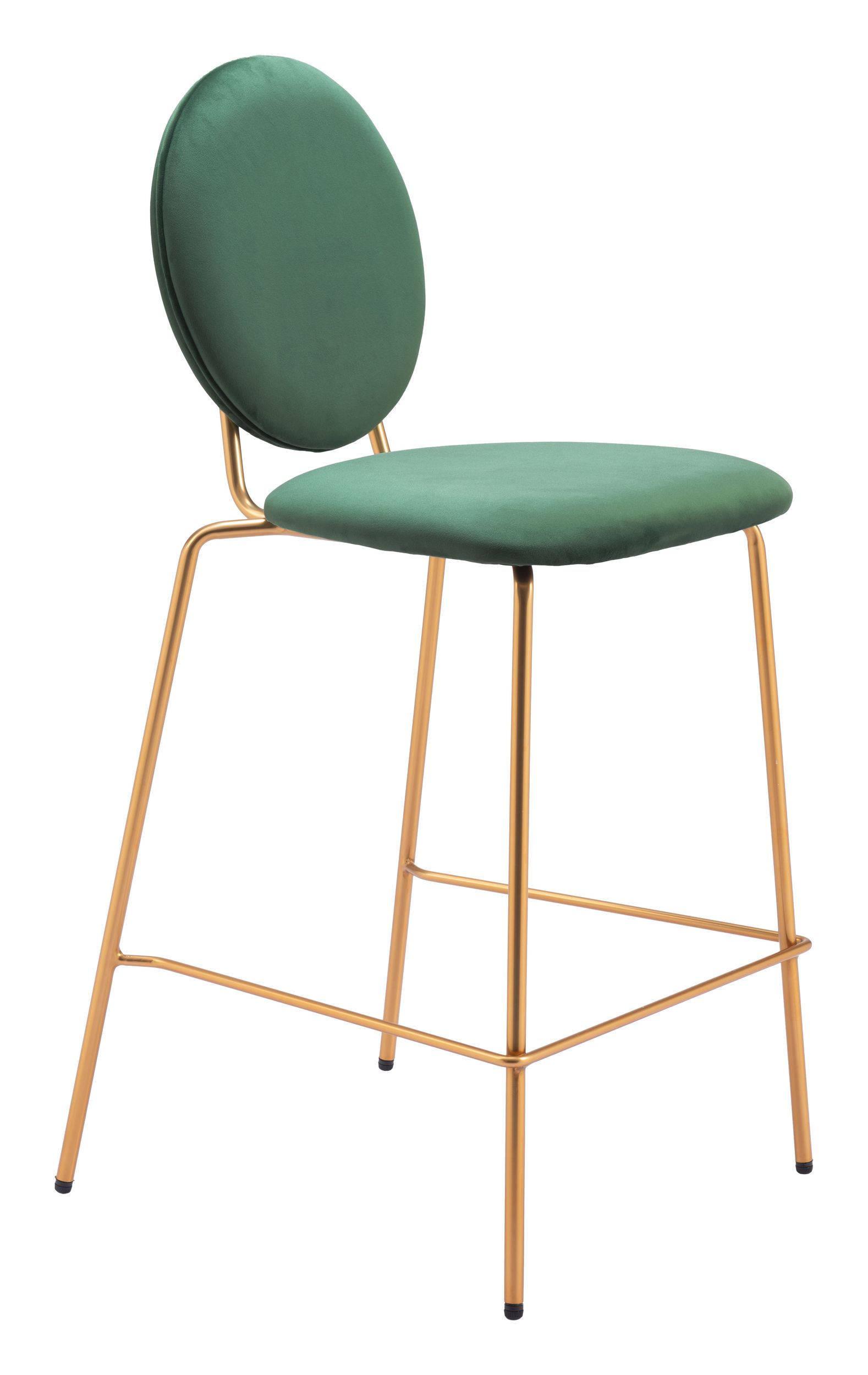 Odessa Velvet/Steel Counter Stool