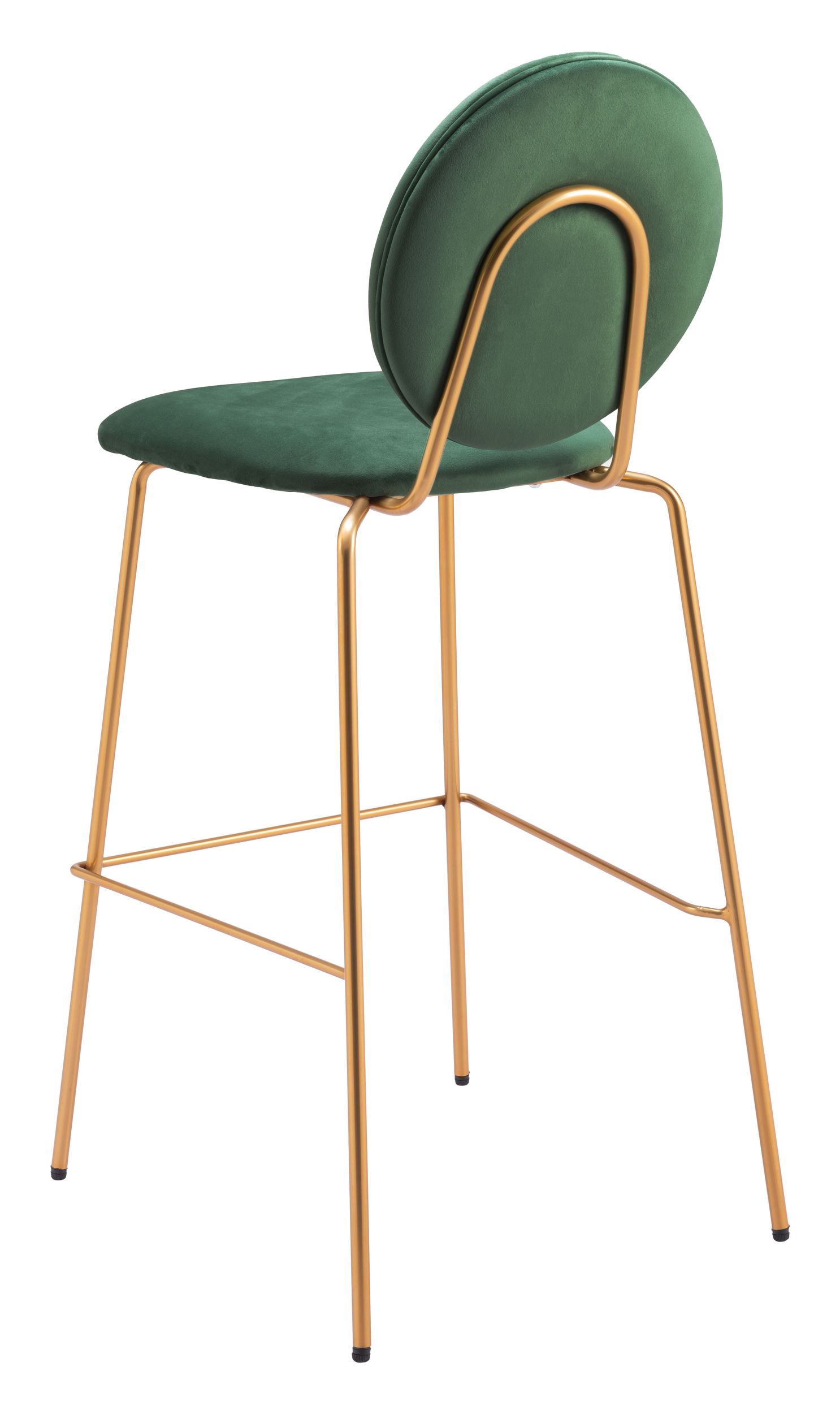 Odessa Velvet/Steel Barstool