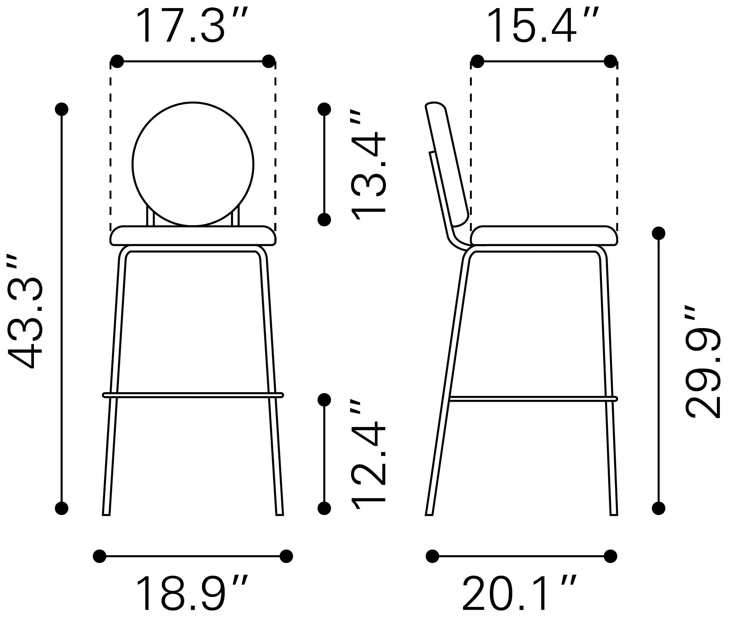Odessa Velvet/Steel Barstool