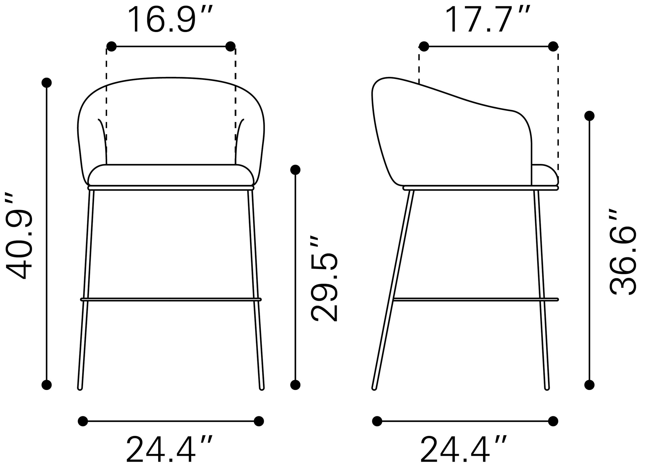 Essen Polyester/Steel Barstool