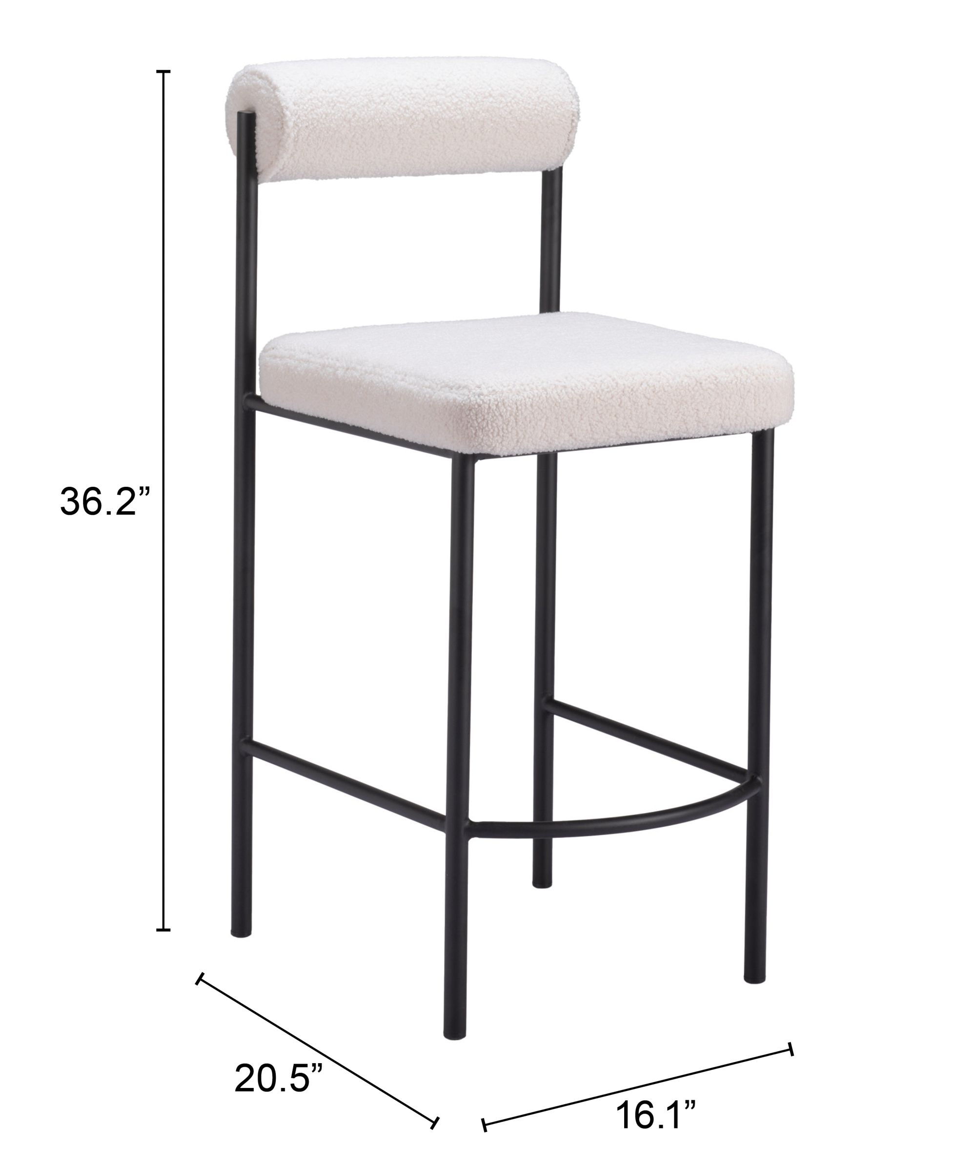 Livorno Polyester/Steel Counter Stool