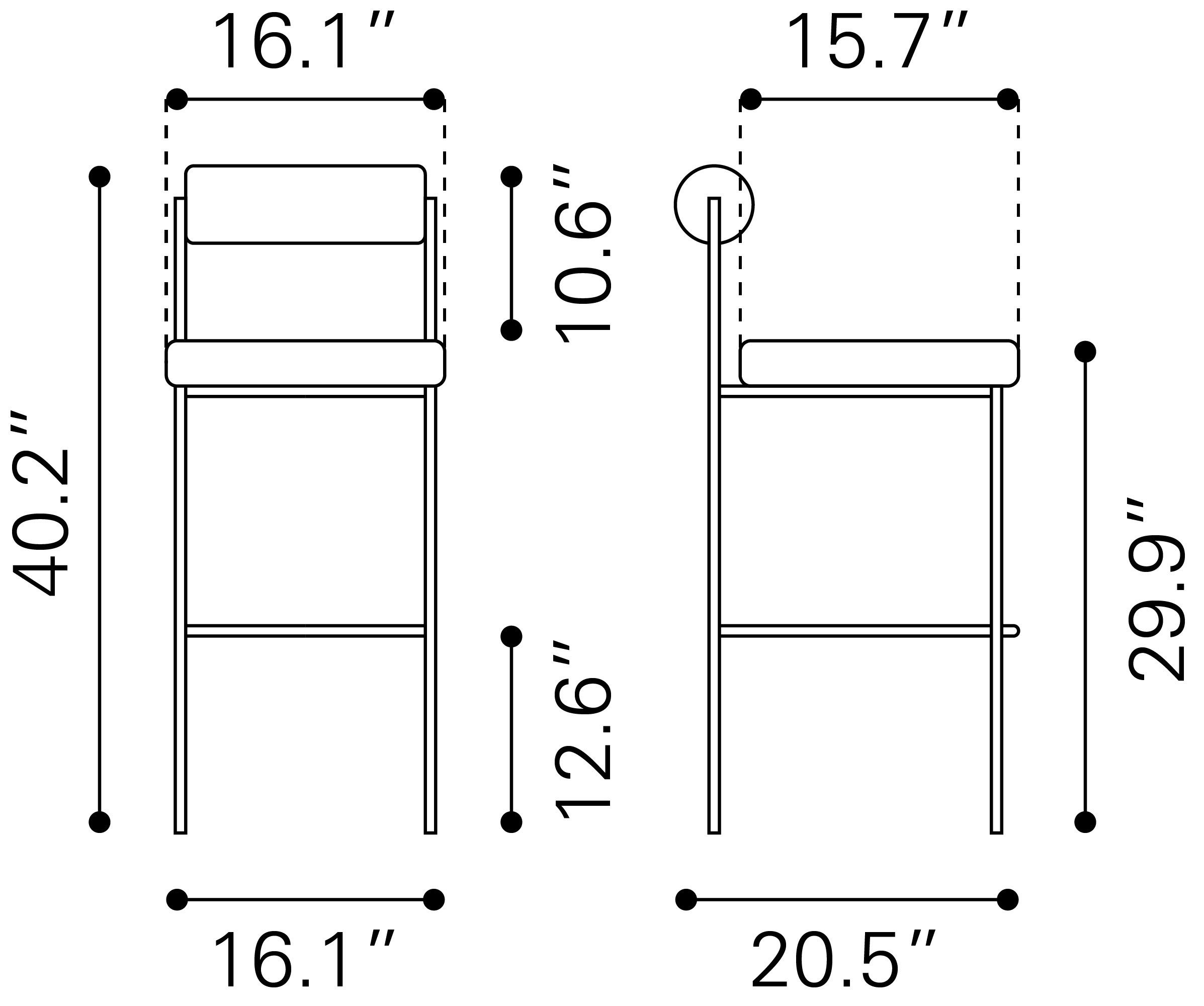 Livorno Polyester/Steel Barstool