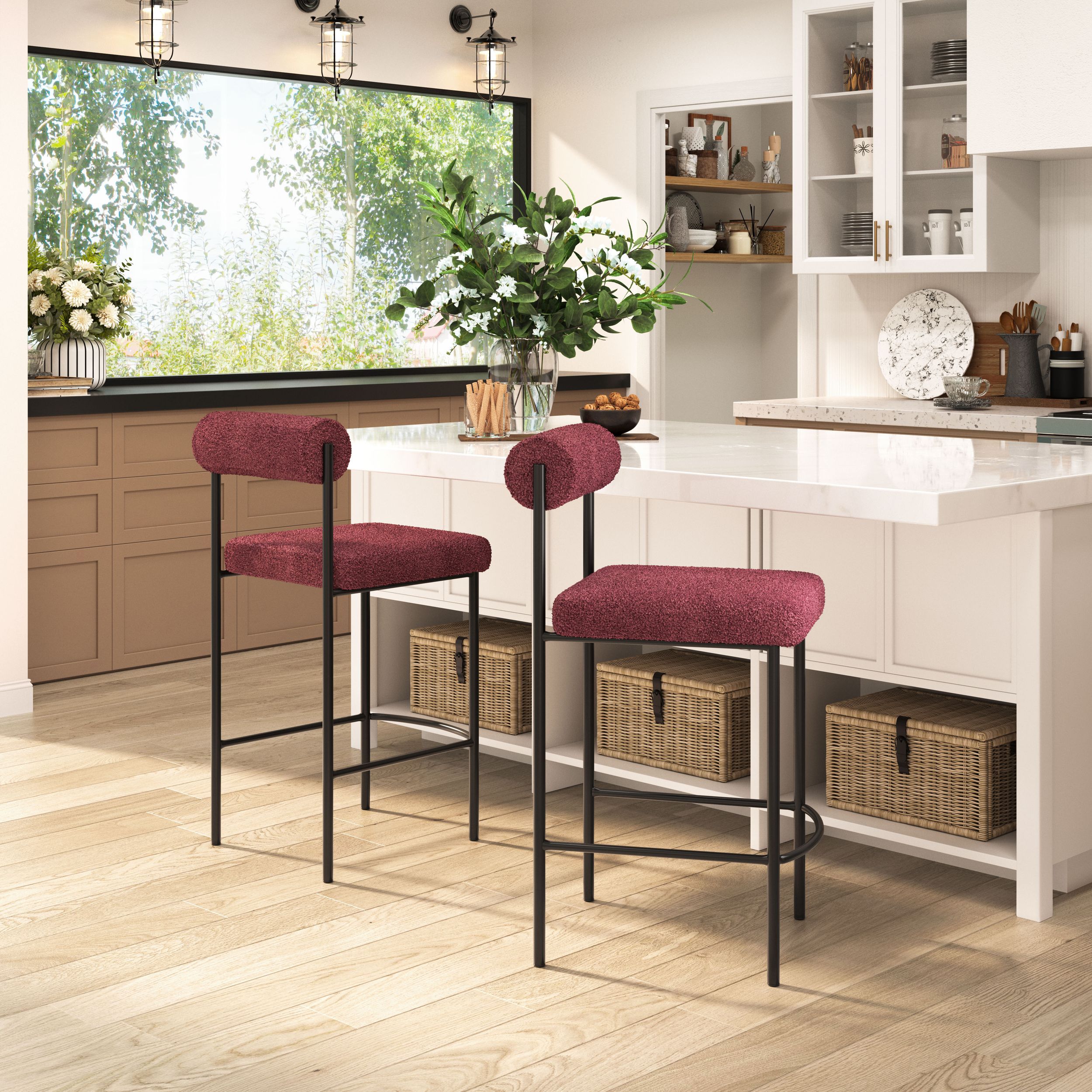 Livorno Polyester/Steel Counter Stool