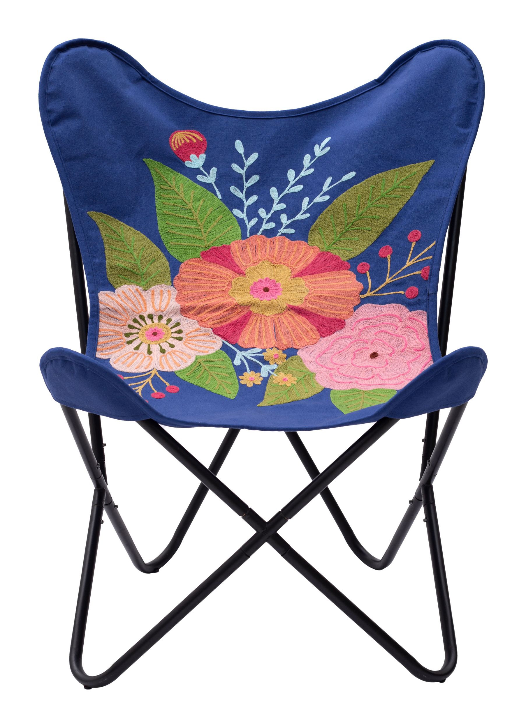 Marsa Cotton/Iron Accent Chair