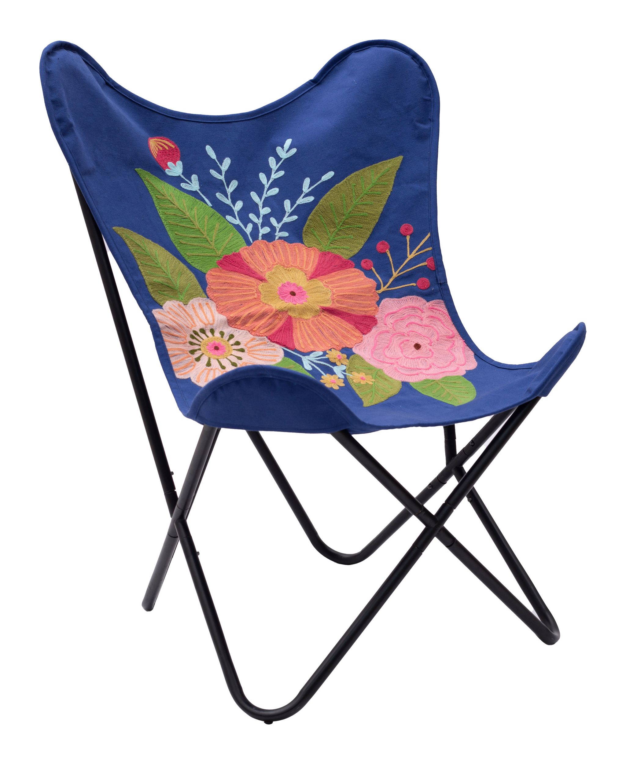 Marsa Cotton/Iron Accent Chair