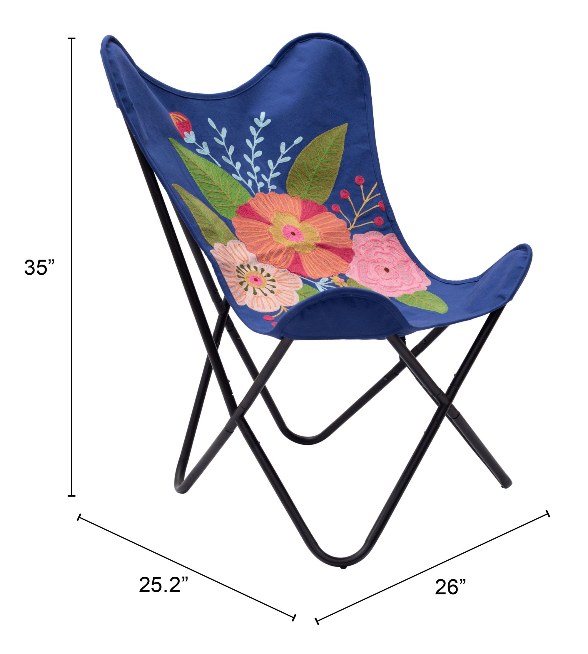 Marsa Cotton/Iron Accent Chair