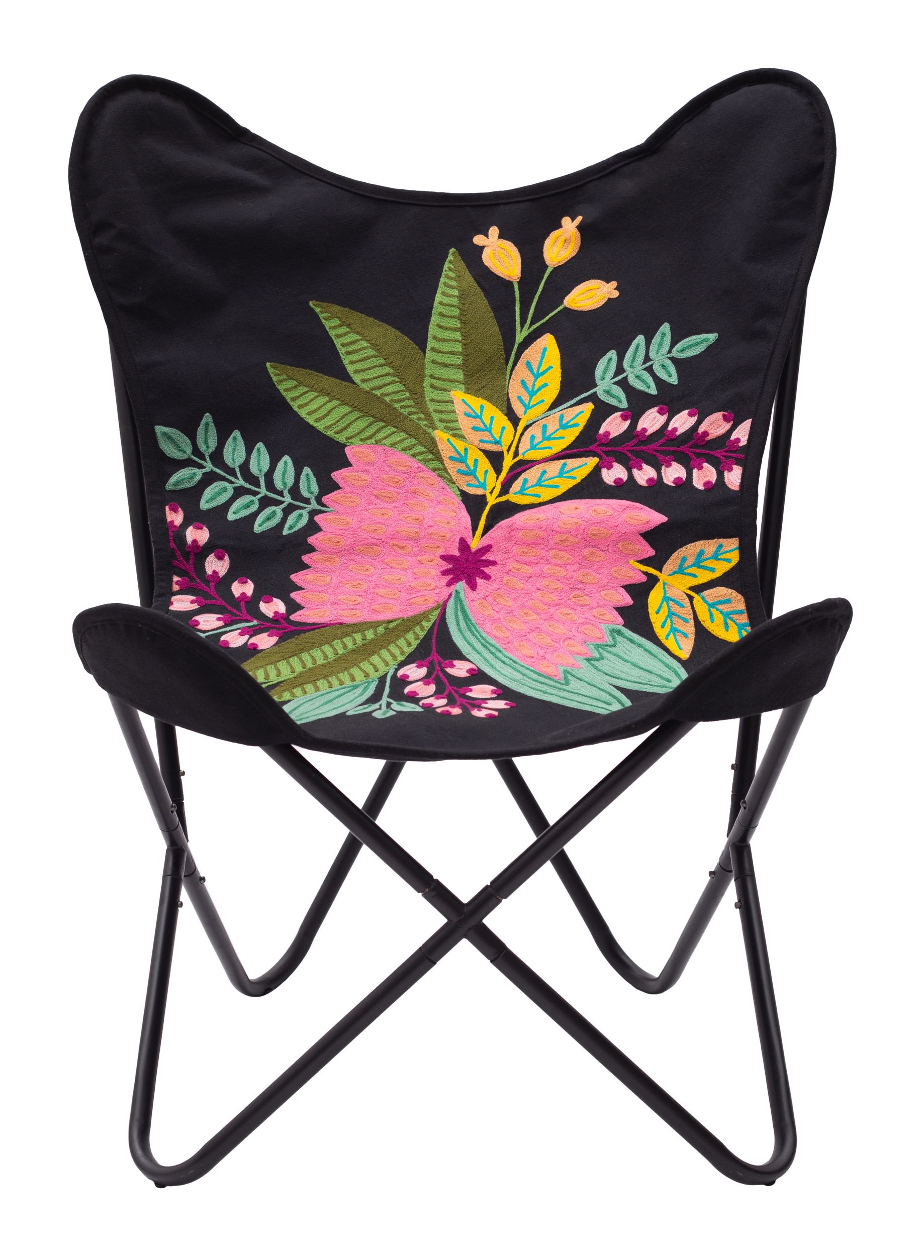 Mare Cotton/Iron Accent Chair