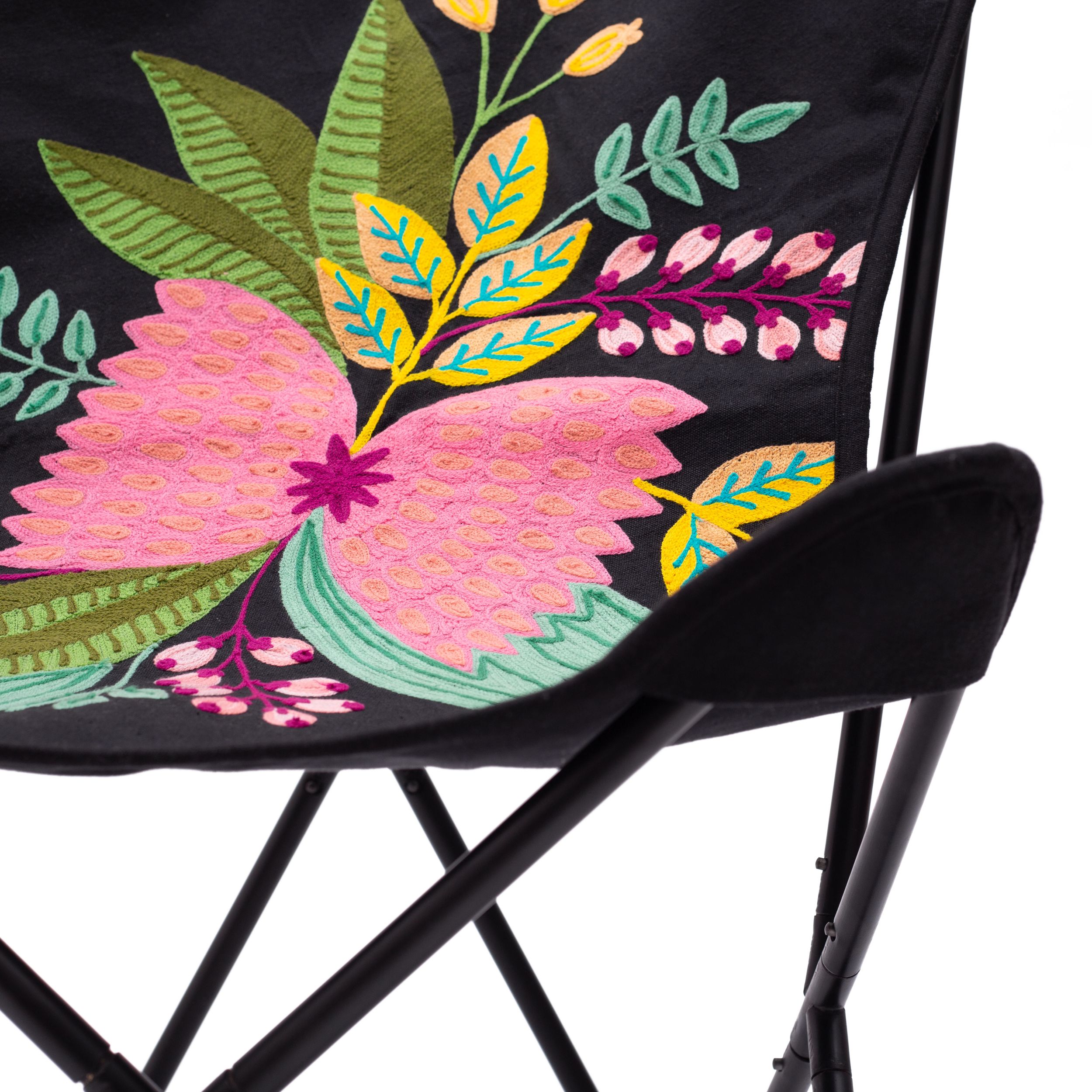 Mare Cotton/Iron Accent Chair