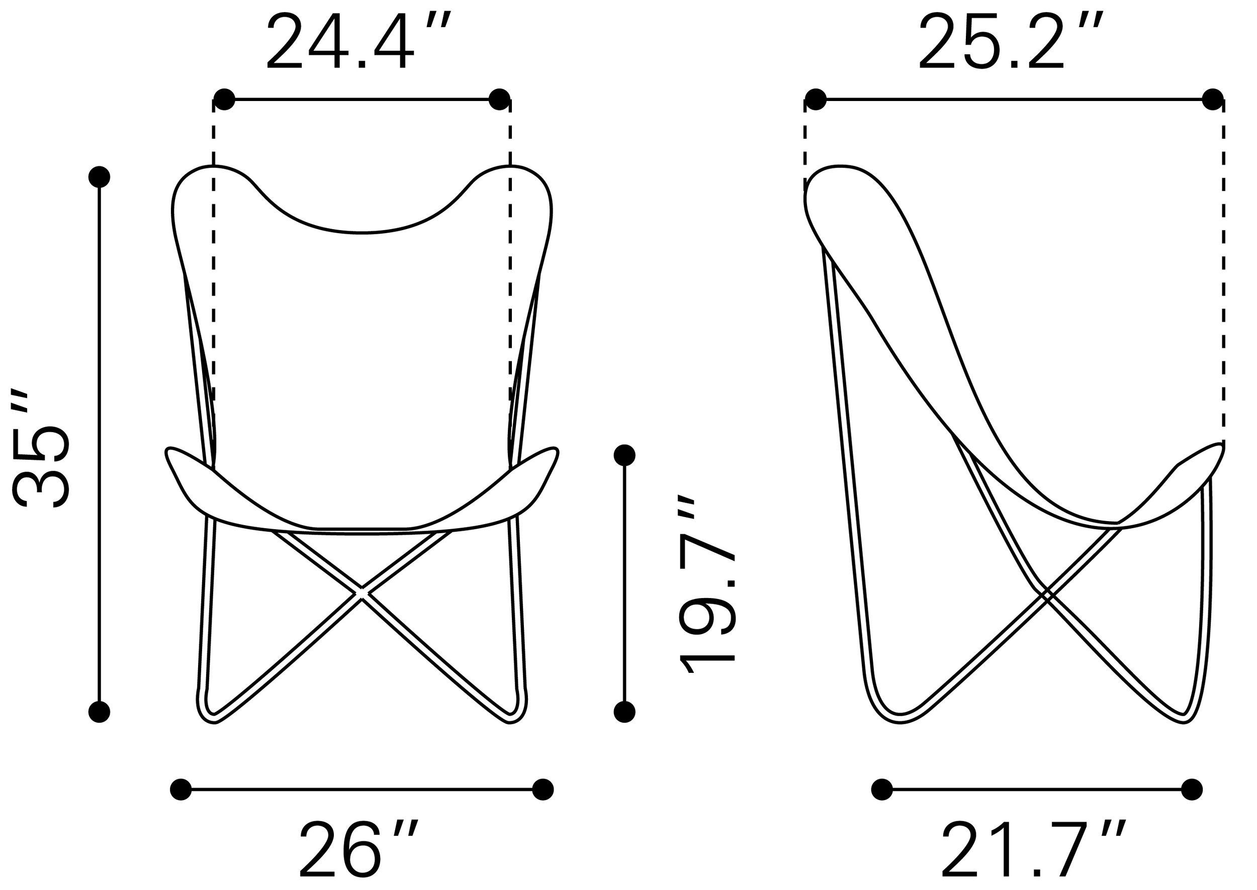 Mare Cotton/Iron Accent Chair