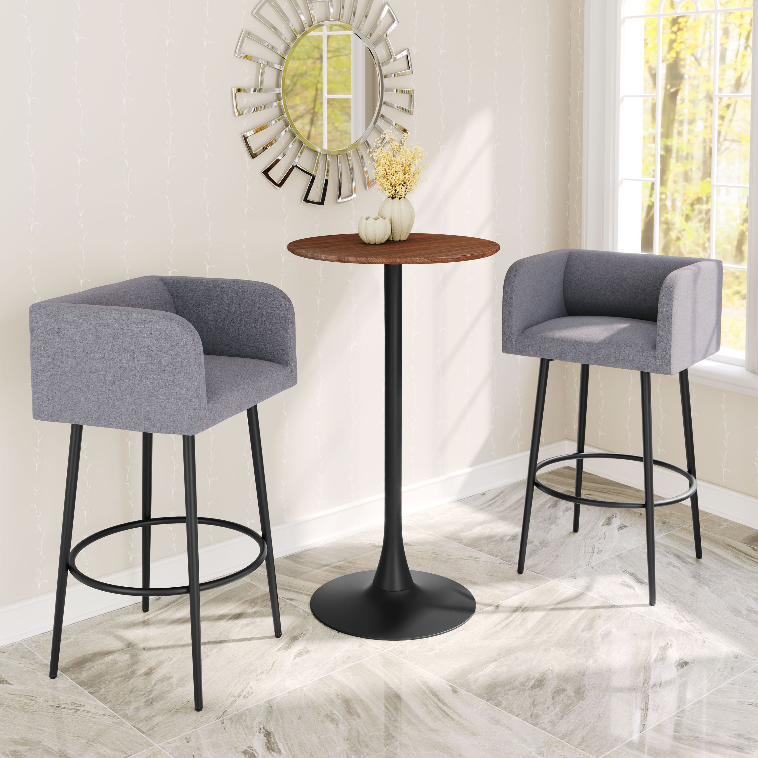 Auray MDF/Steel Bar Table
