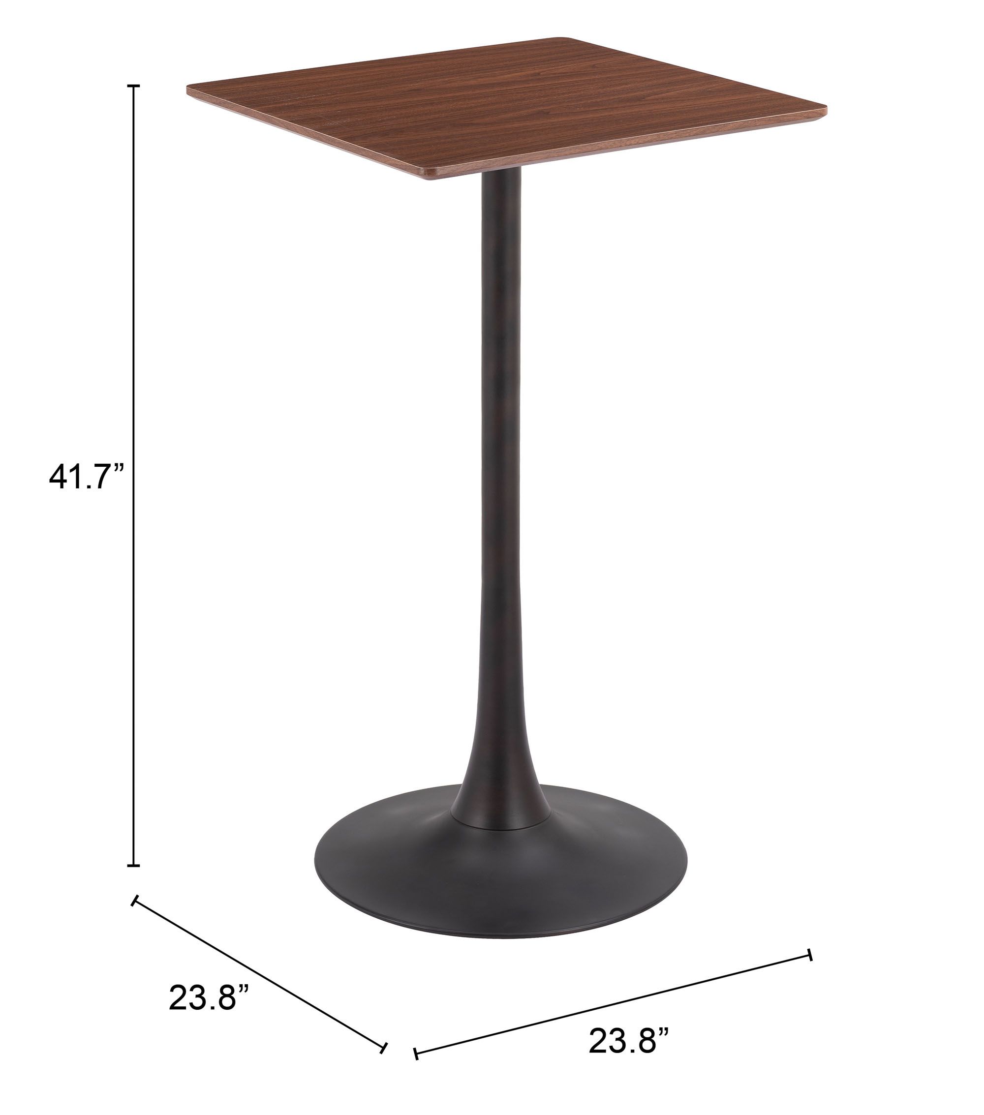 Valleta Square MDF/Steel Bar Table