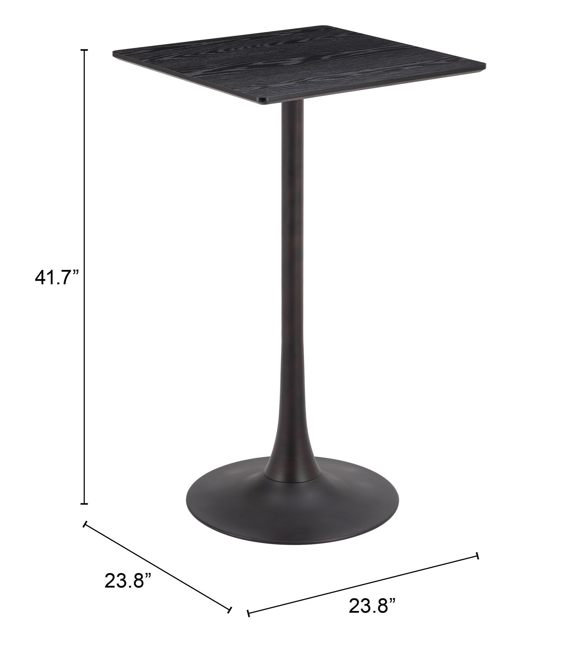 Valleta Square MDF/Steel Bar Table