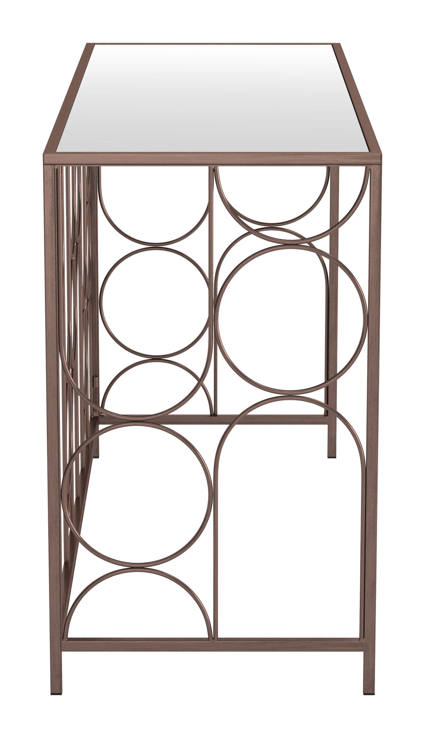 Convale Mirror Glass/Steel Console Table