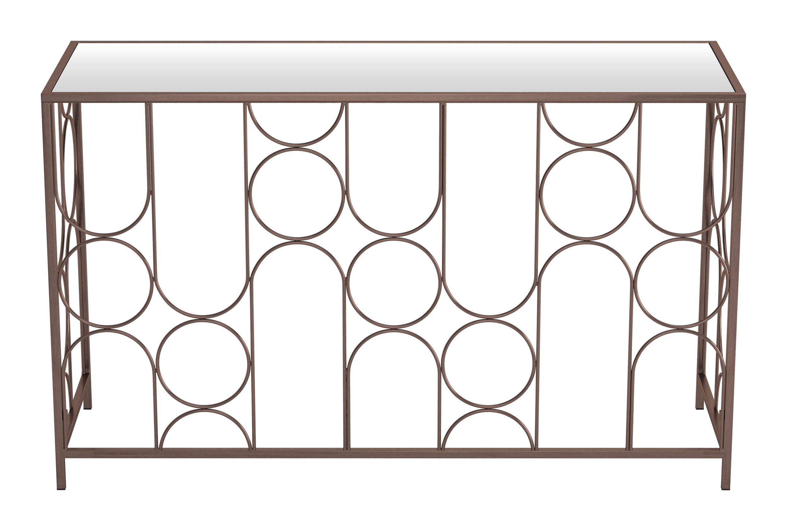 Convale Mirror Glass/Steel Console Table