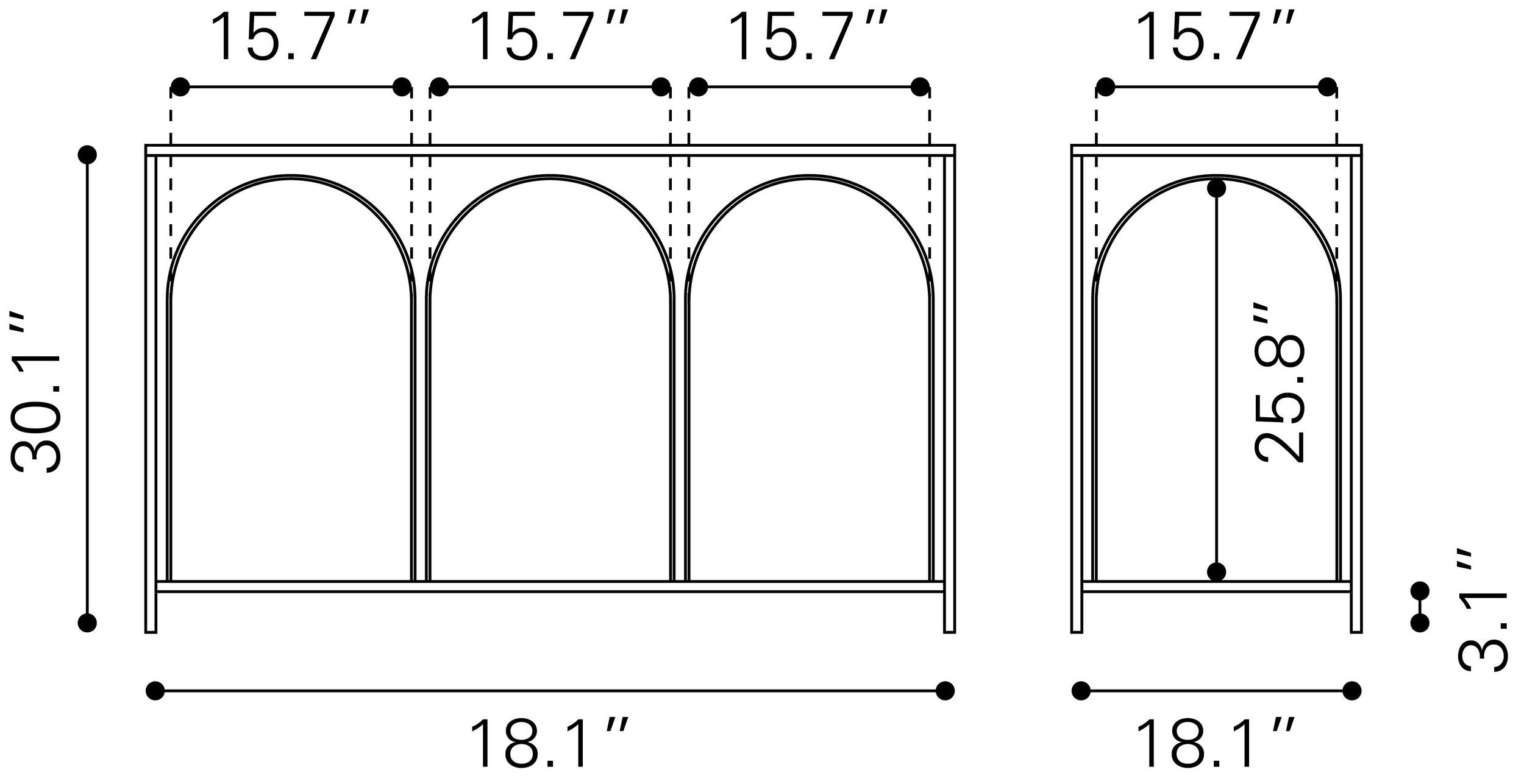 Loriet Steel Console Table