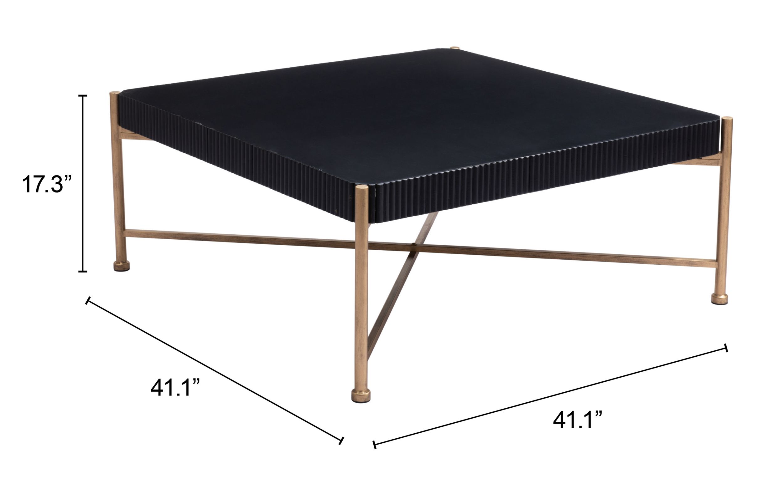 Nazaire Square Wood/Steel Coffee Table