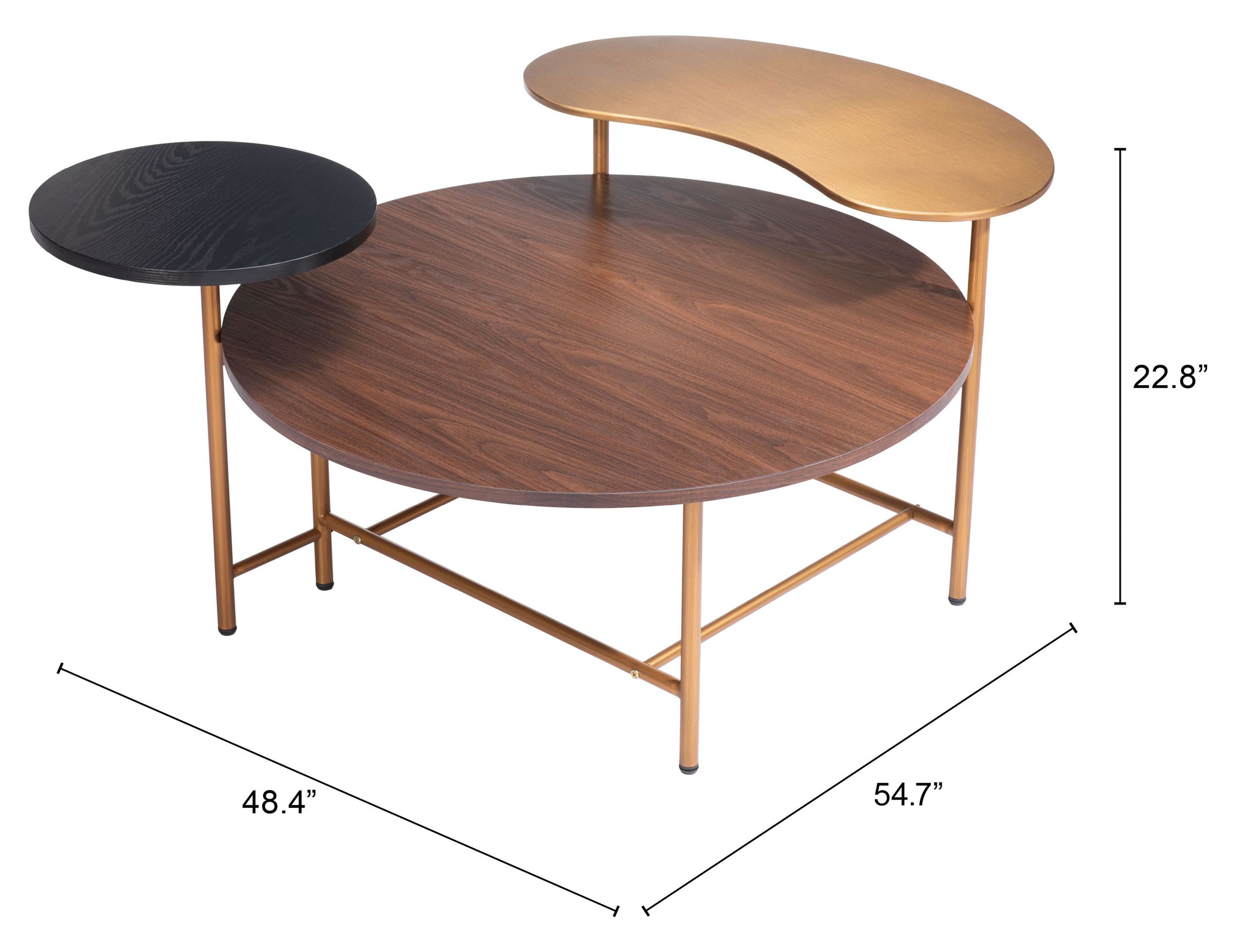 Viken Round MDF/Steel Coffee Table