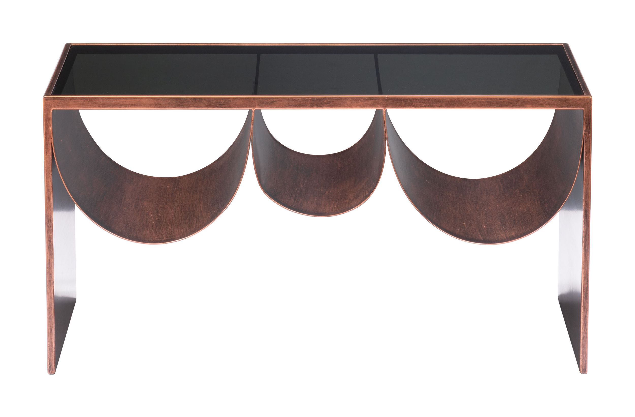 Aveiro Rectangular Tinted Glass/Steel Coffee Table