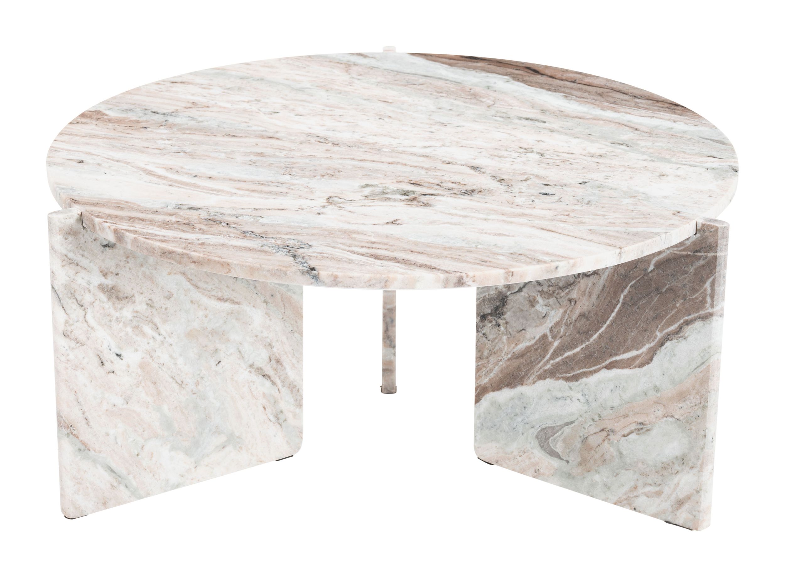 Lancaster Round Marble Coffee Table