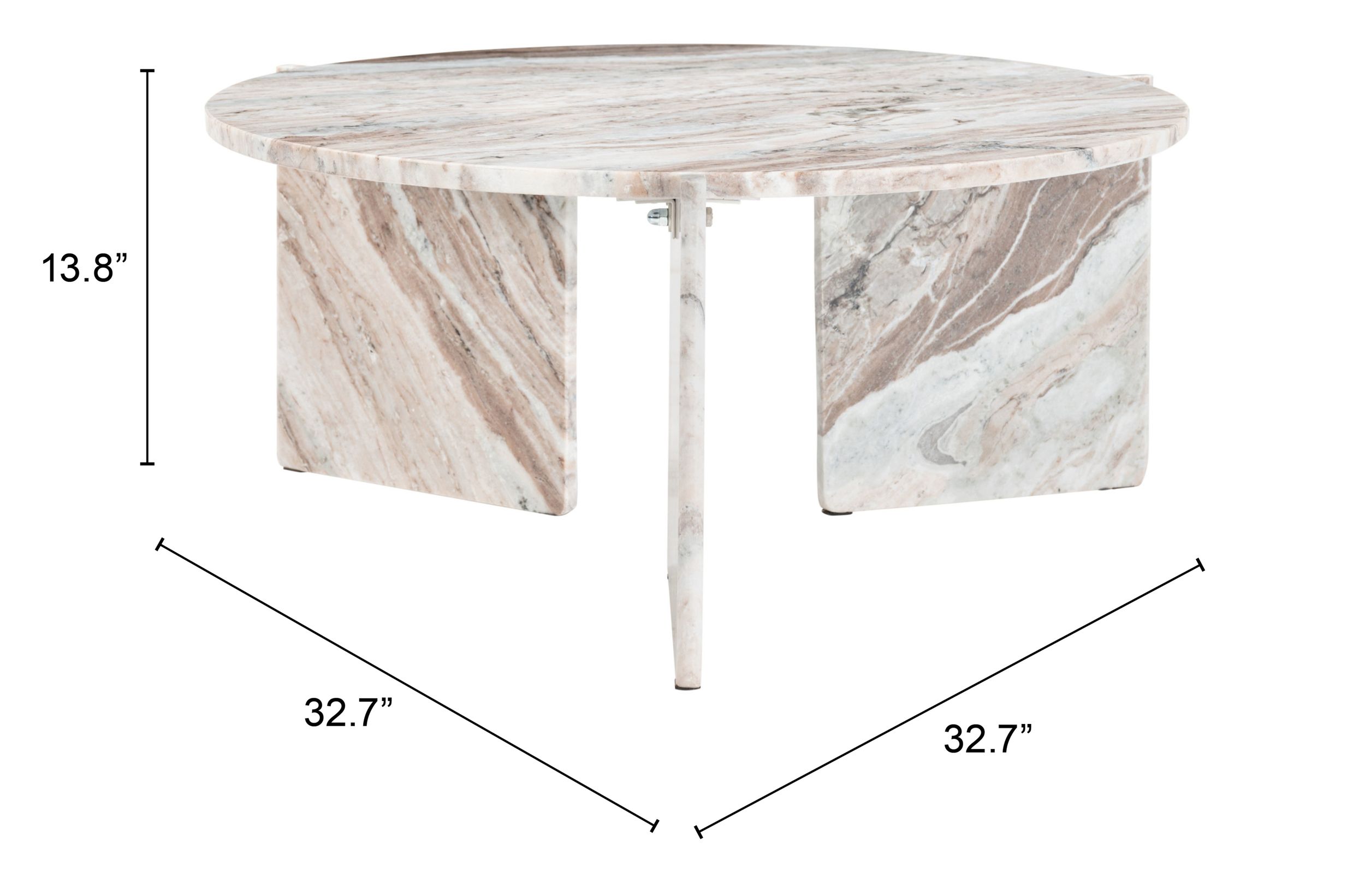 Lancaster Round Marble Coffee Table