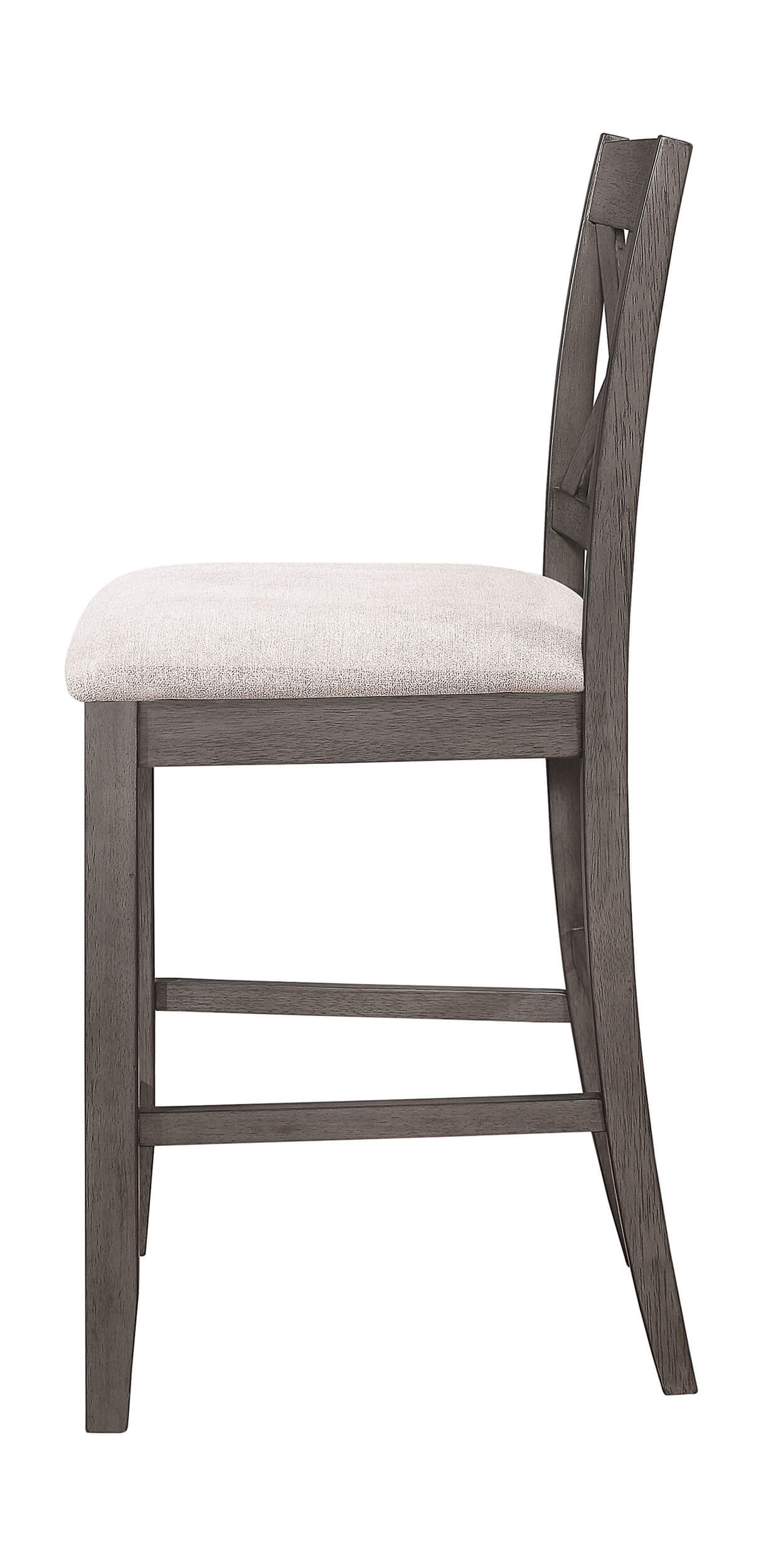Athens Fabric Counter Height Stool with Wood Legs