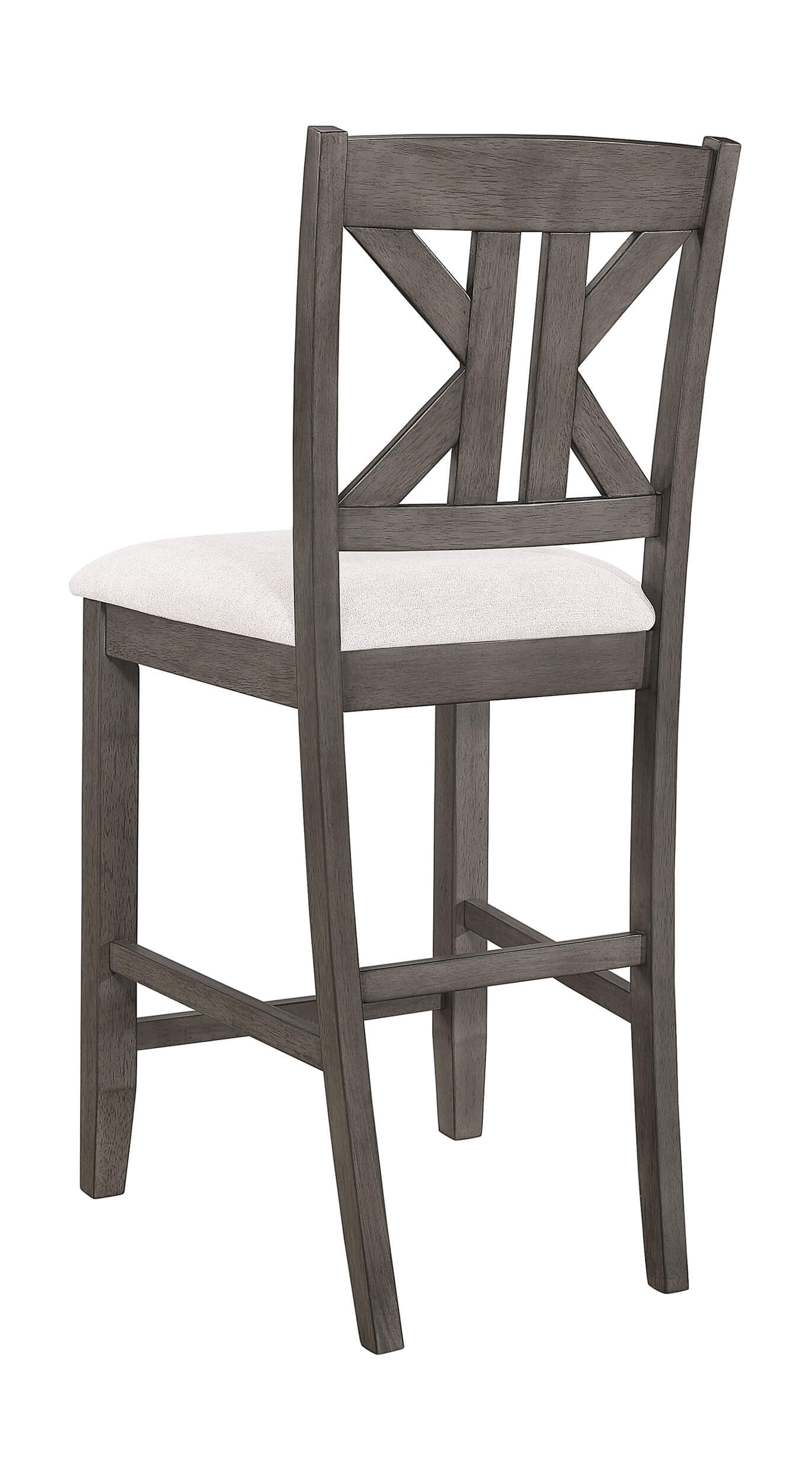 Athens Fabric Counter Height Stool with Wood Legs