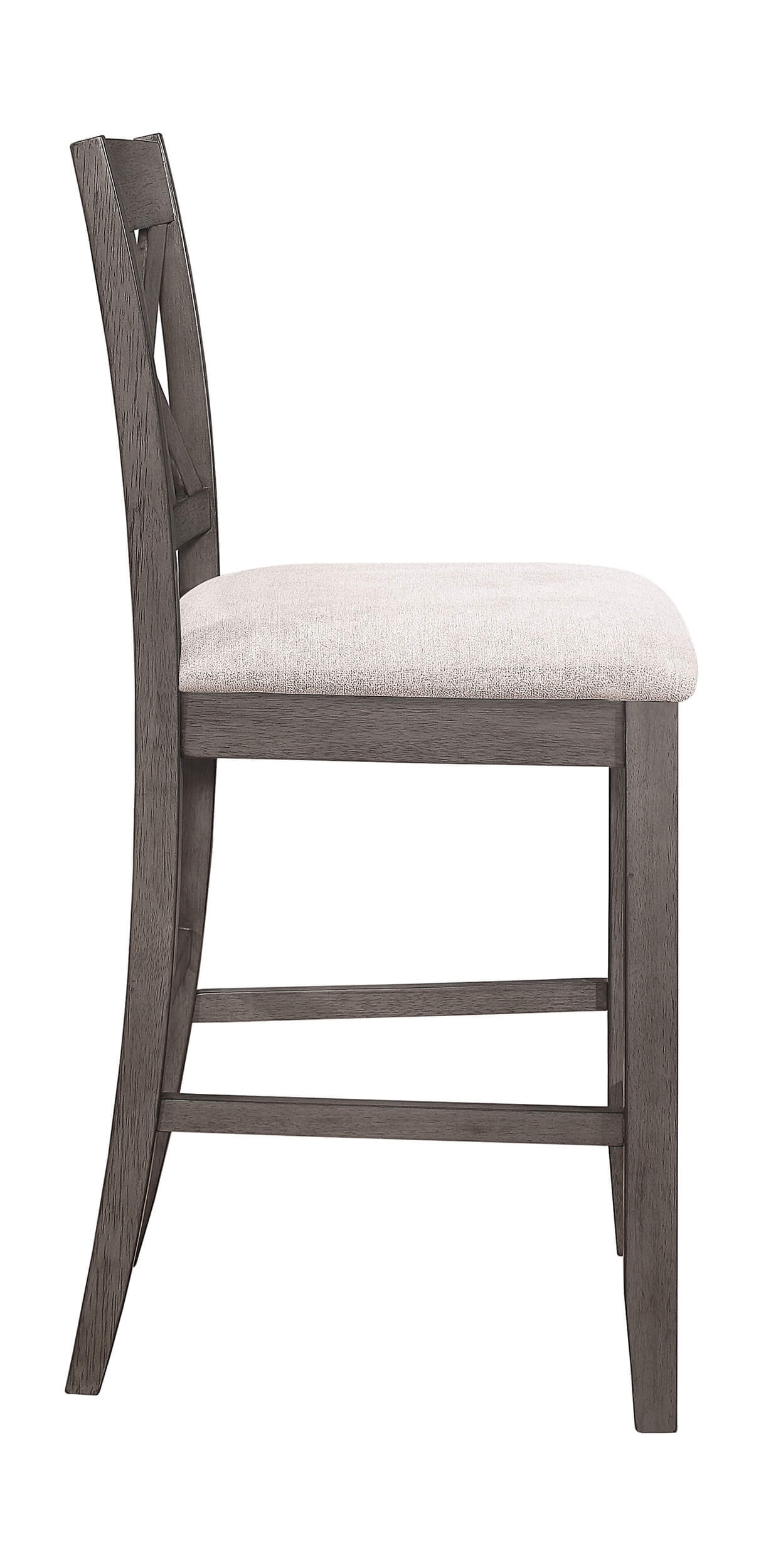 Athens Fabric Counter Height Stool with Wood Legs