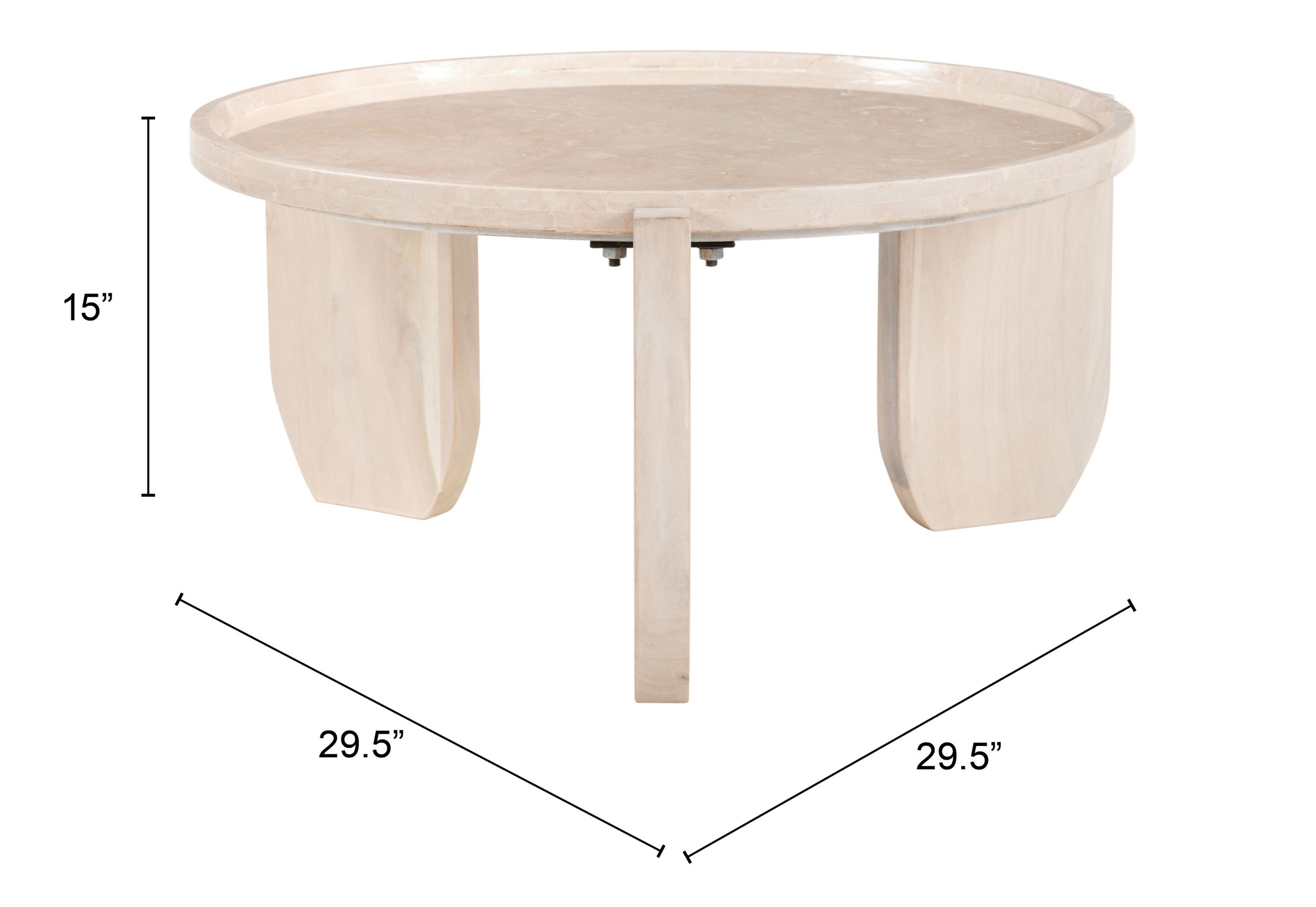 Nador Round Marble/MDF Coffee Table